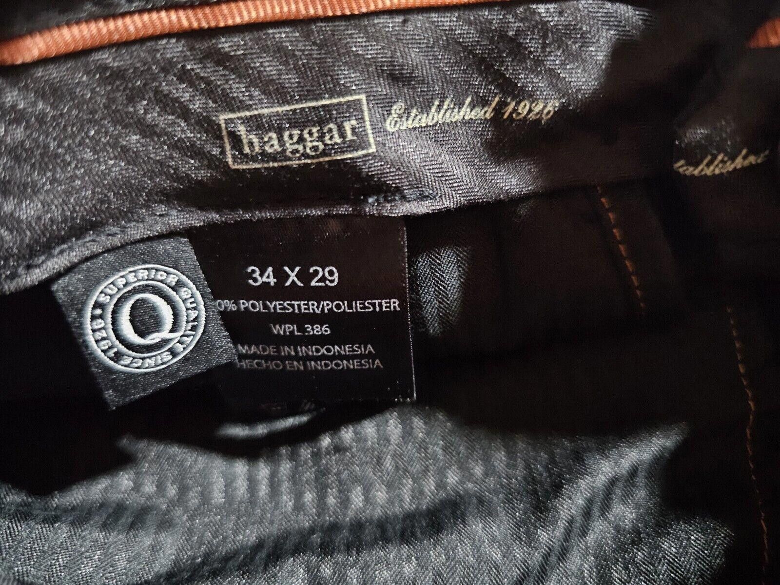 Haggar Haggar 34x29 Navy Blue Pleat Cuff Pants NWT Size US 34 / EU 50 - 2 Thumbnail