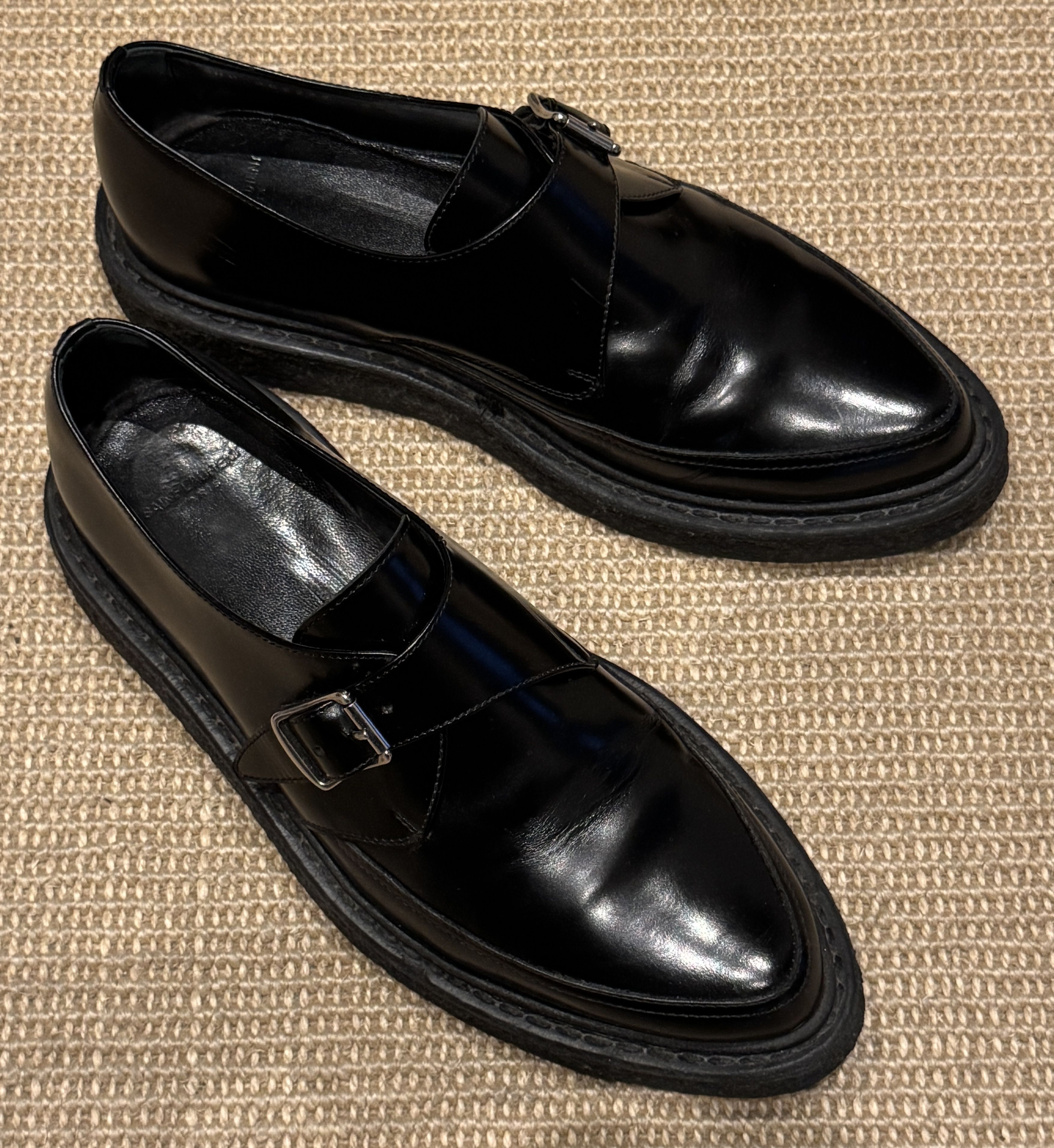Fw14 Saint Laurent Creepers Hedi Slimane Era Black Leather Shoes, Men's (Size 7.5)