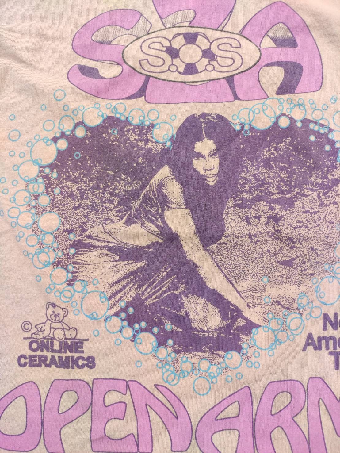 Online Ceramics SZA SOS Open Arms North American Tour T-Shirt Size US M / EU 48-50 / 2 - 4 Thumbnail