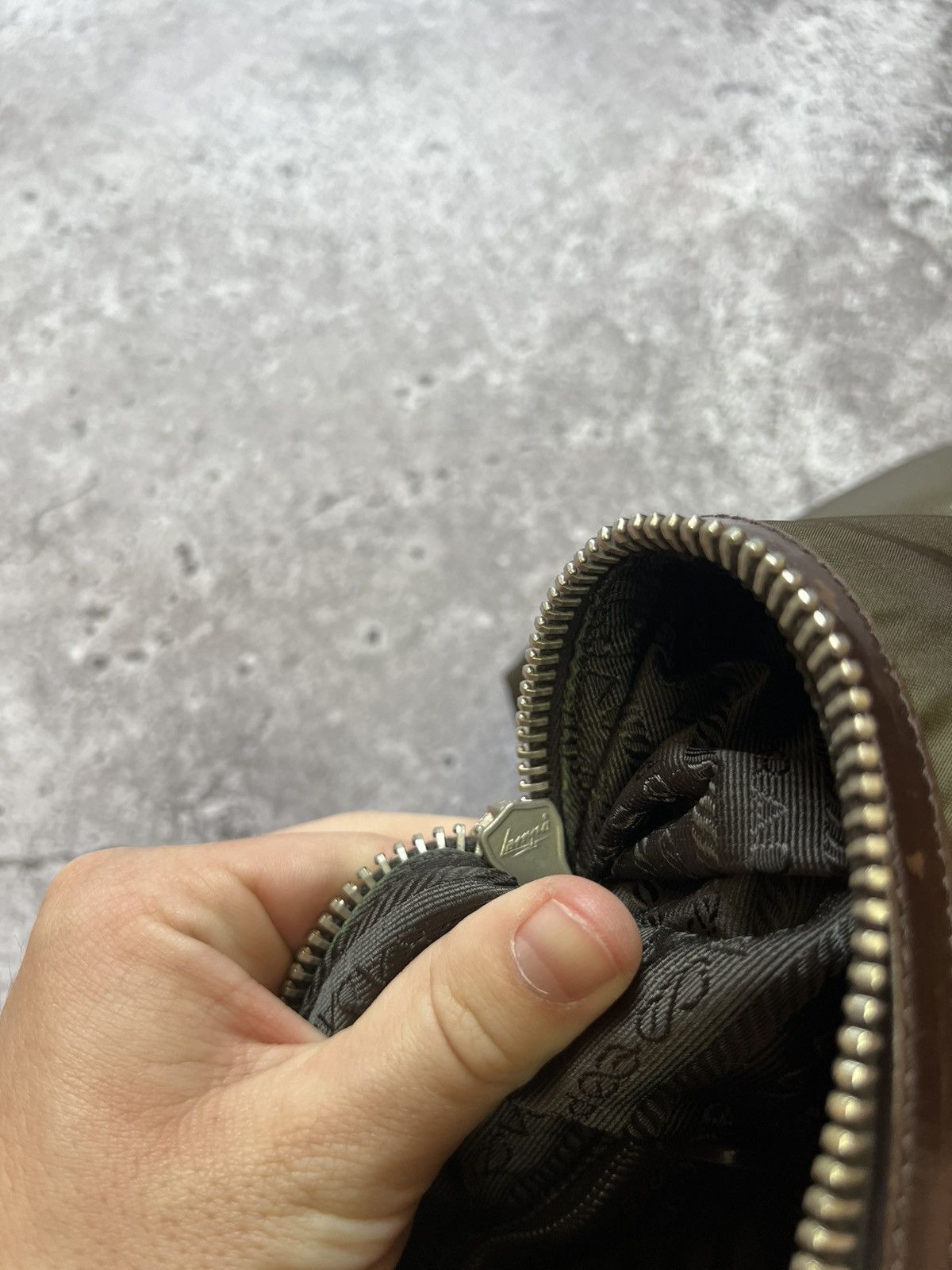 Prada Nylon Mini Shoulder Bag Khaki Green