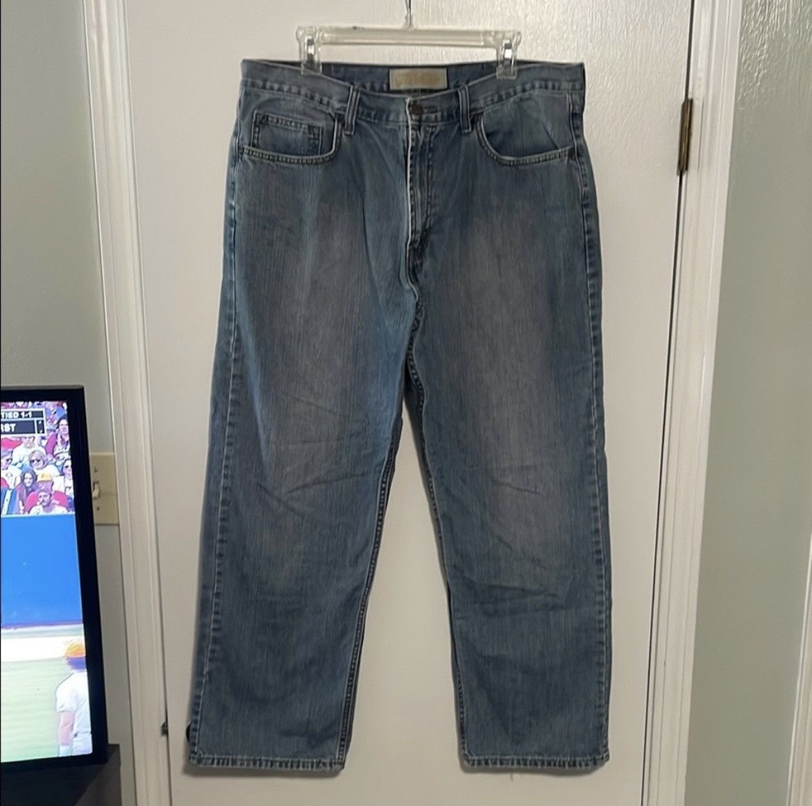 Wrangler Wrangler Blue Loose Straight Fit Jeans Size US 36 / EU 52 - 1 Thumbnail