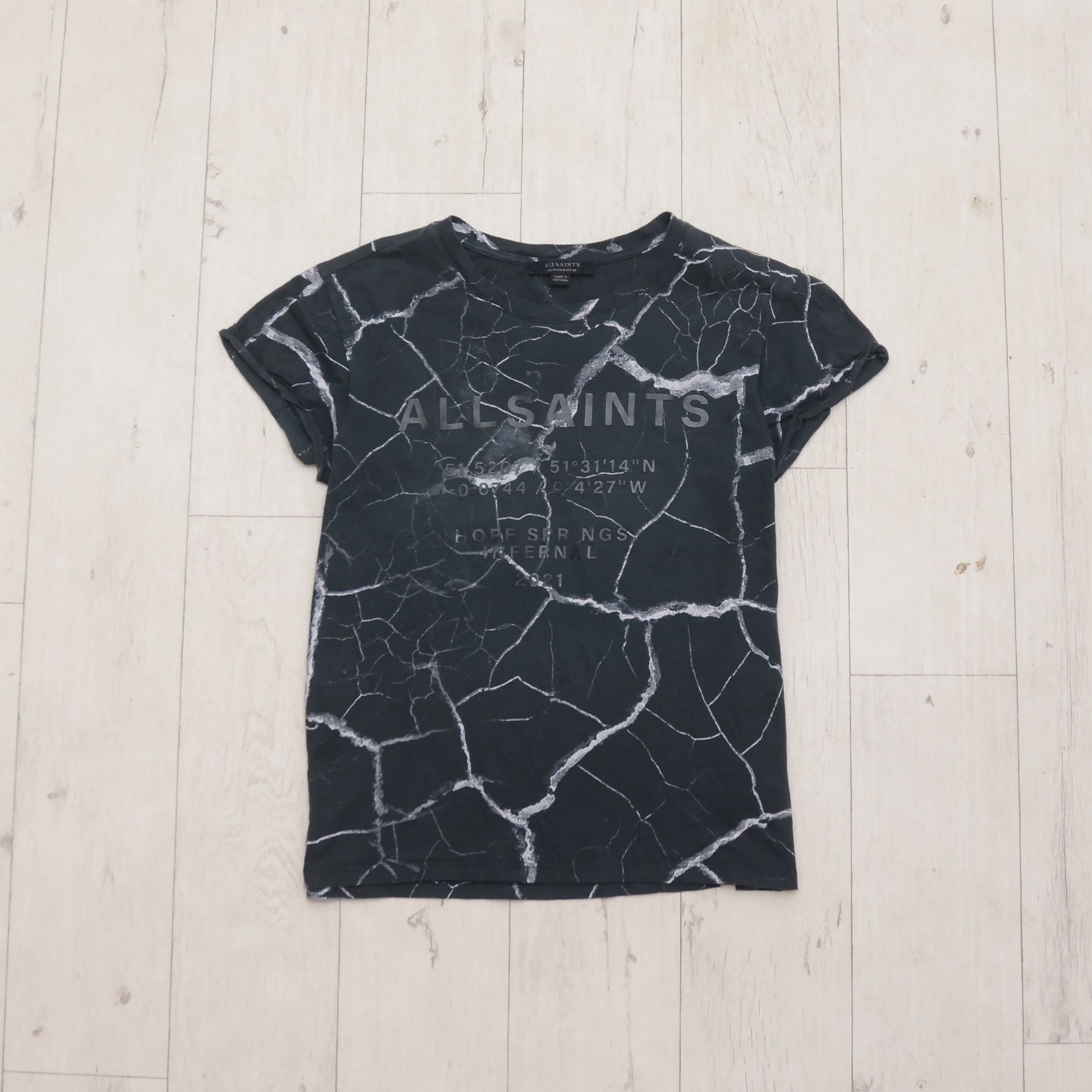 Allsaints Allsaints T-Shirt Anna Hope Overprint Big Printed Logo Y2K Size M / US 6-8 / IT 42-44 - 1 Thumbnail