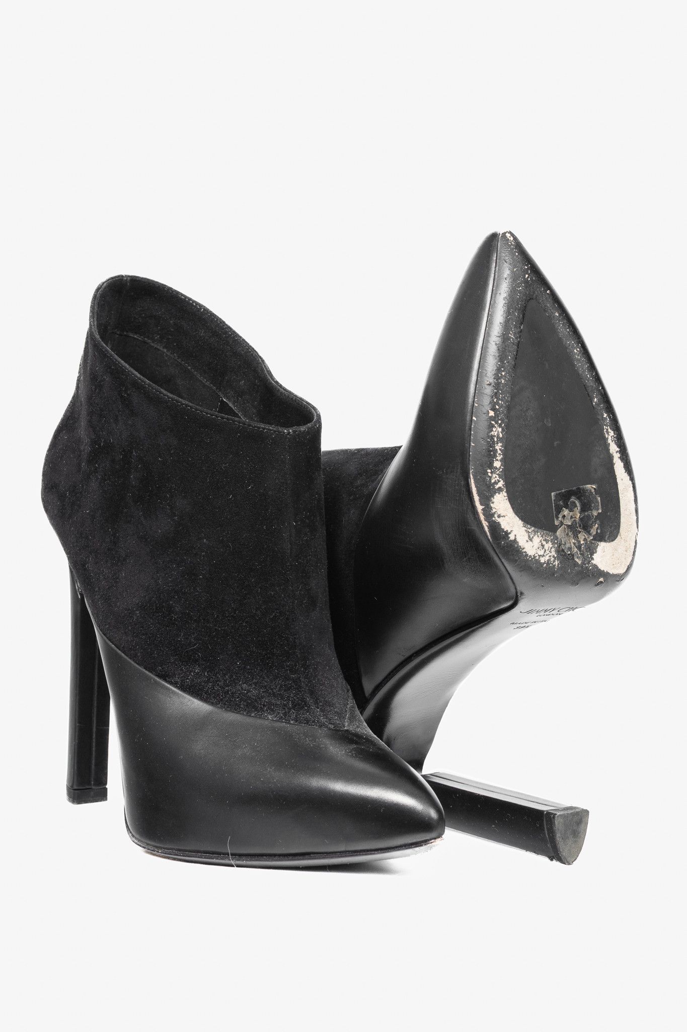 Jimmy Choo Jimmy Choo Diad Black Suede & Nappa Leather Ankle Boots Size US 9 / IT 39 - 4 Thumbnail