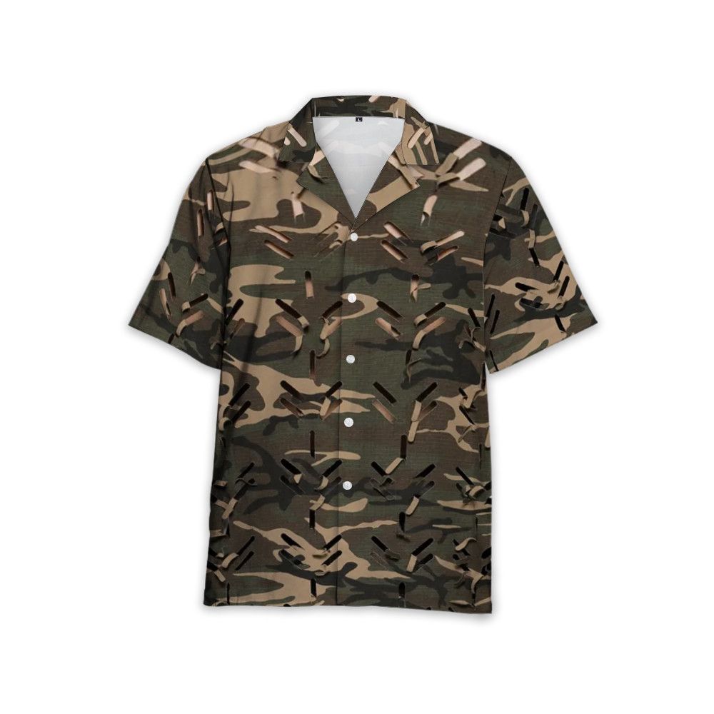 Designer Laser-Slashed Short-Sleeve Statement Shirt Size US S / EU 44-46 / 1 - 3 Thumbnail