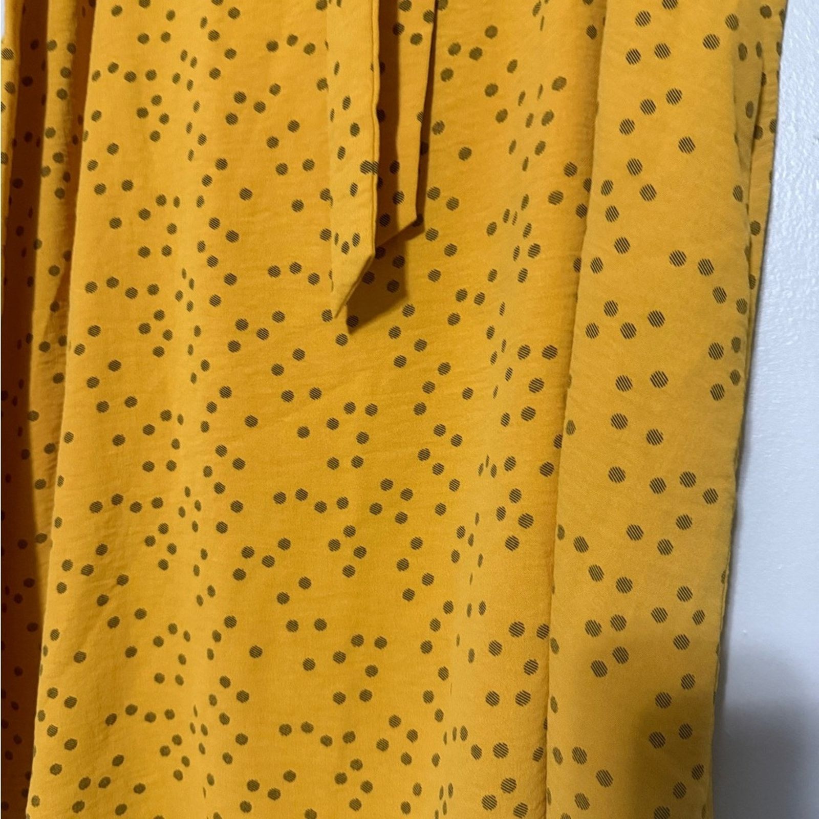 Other Yellow Polka Dot A-Line Skirt Size 38" / US 16 / IT 52 - 2 Thumbnail