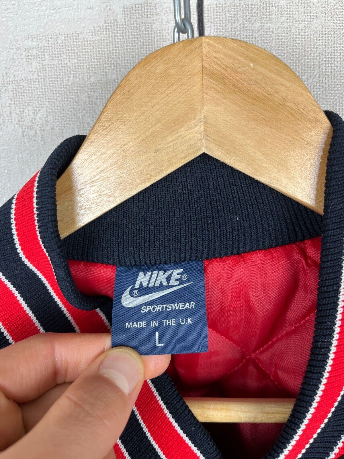 Nike 80's NIKE Vintage Satin Bomber Jacket Snap Button Size US L / EU 52-54 / 3 - 7 Thumbnail