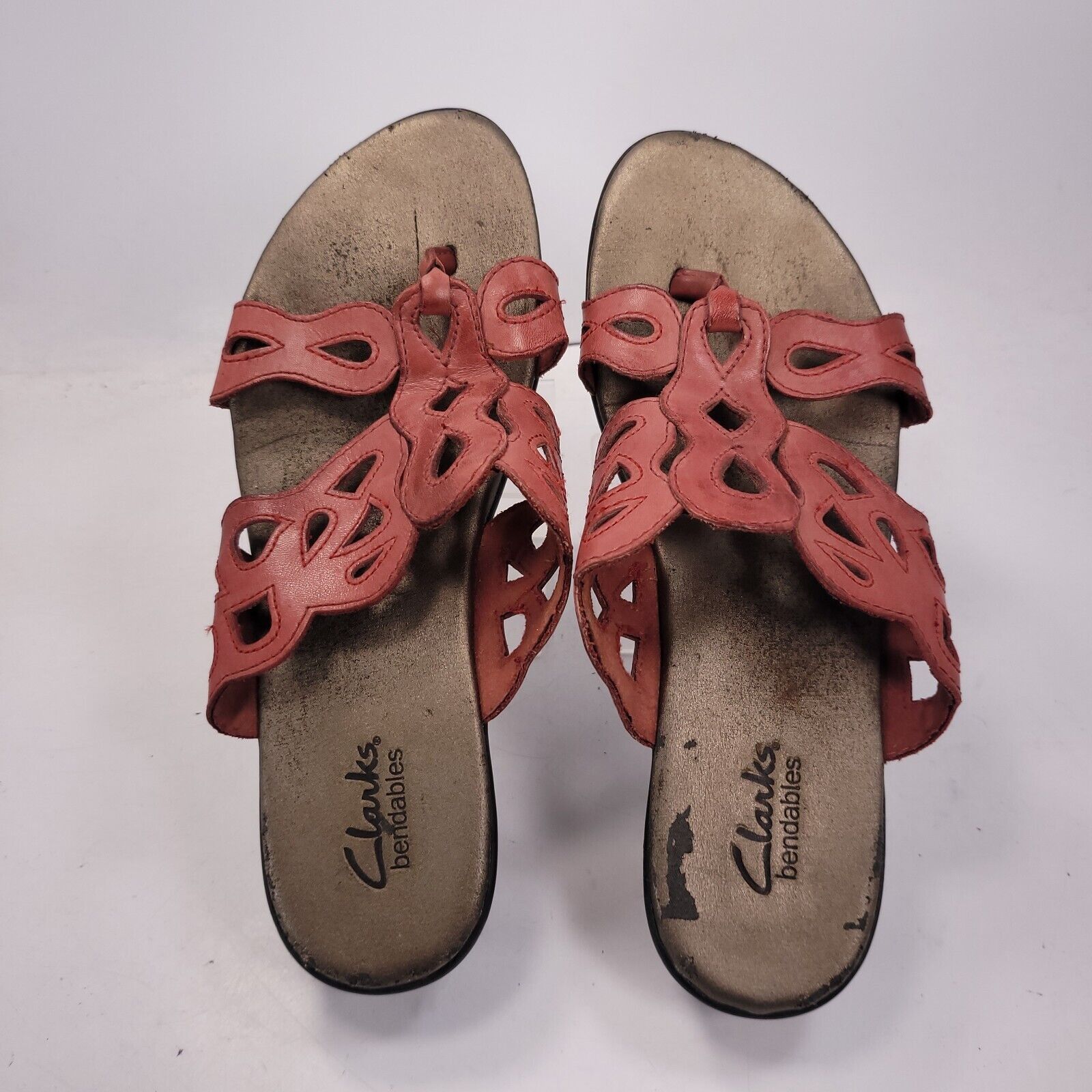 Clarks Clarks Bendables Wedge Sandal Womens Size 7 37063 Red Black Size US 7 / IT 37 - 4 Thumbnail