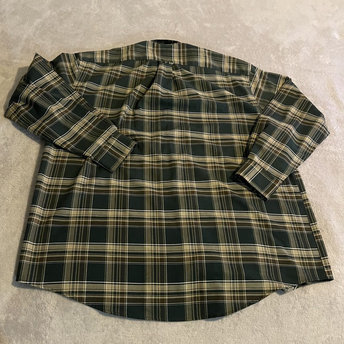 Other Vintage 90s Towncraft Mens XLT Green Plaid Button Down Shirt Size US XL / EU 56 / 4 - 2 Thumbnail