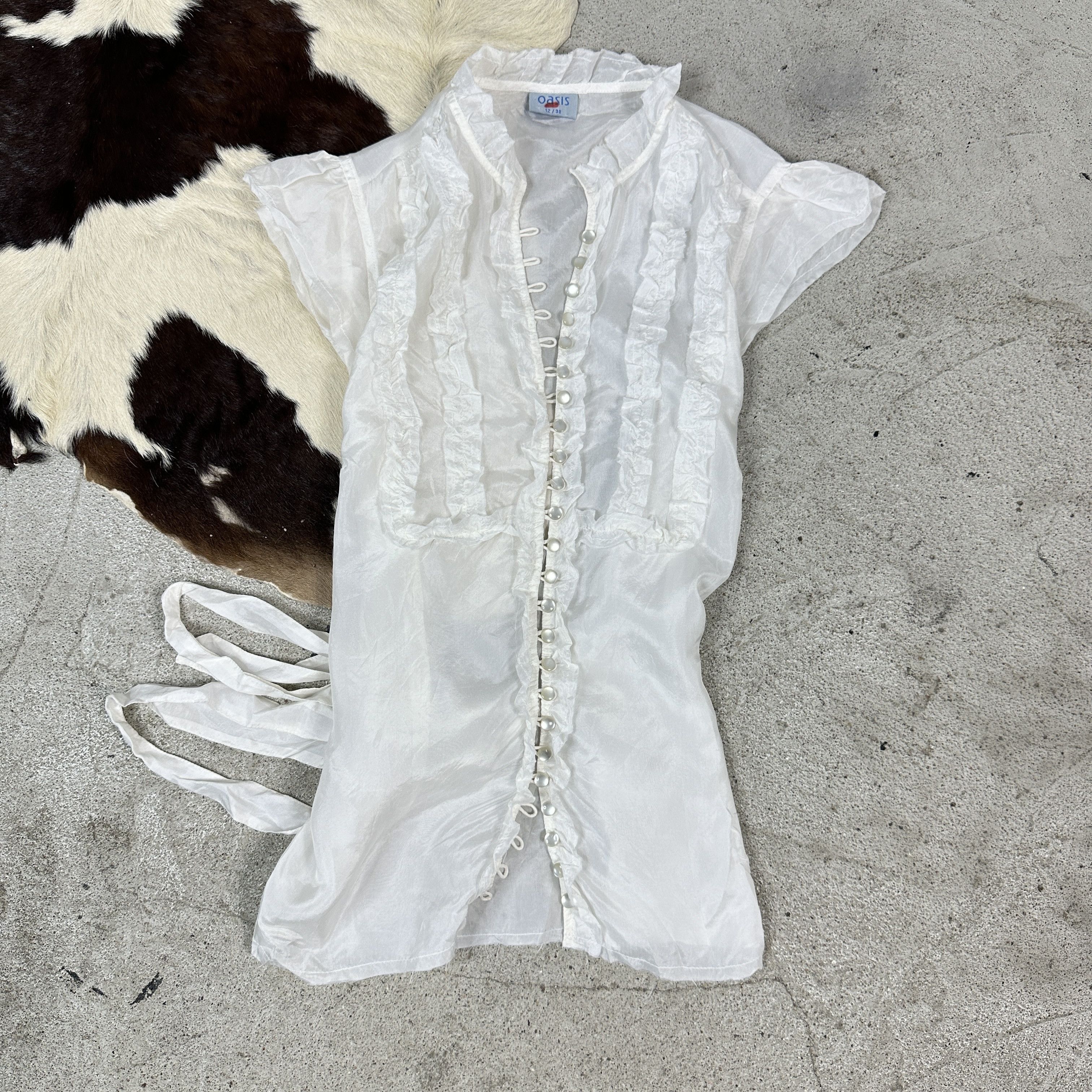 Vintage Vintage Y2K Casual Elegant Silk Shirt with Tie Size M / US 6-8 / IT 42-44 - 1 Thumbnail