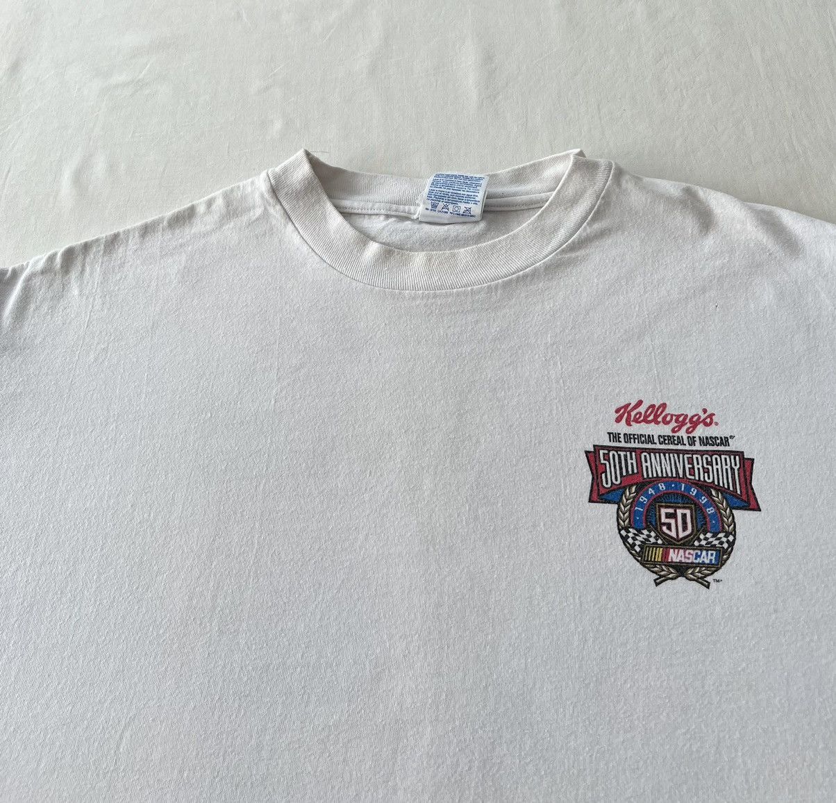 NASCAR Vintage 1998 Nascar 50th Anniversary Champions White T-shirt Size US XL / EU 56 / 4 - 3 Thumbnail