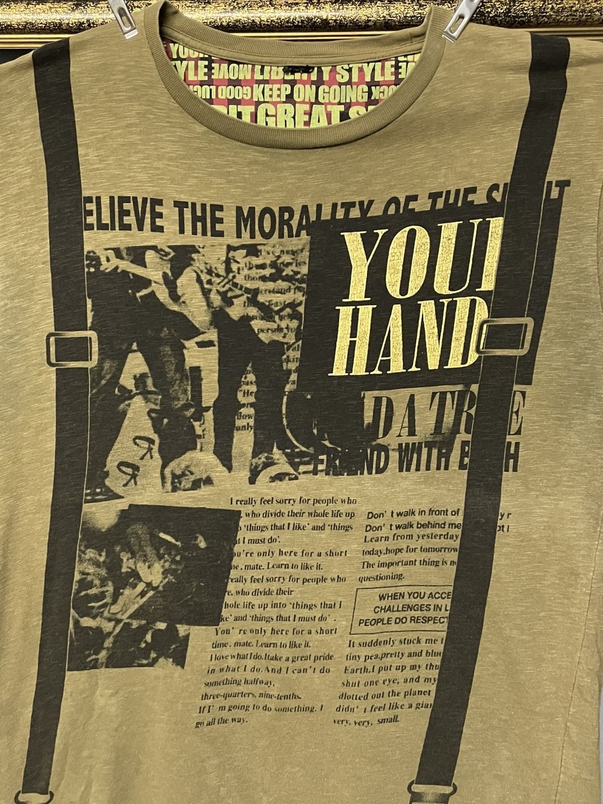 Designer × Japanese Brand × Vintage Vintage 90s Japan Designer Liberty Believe The Morality Tee Size US M / EU 48-50 / 2 - 4 Thumbnail