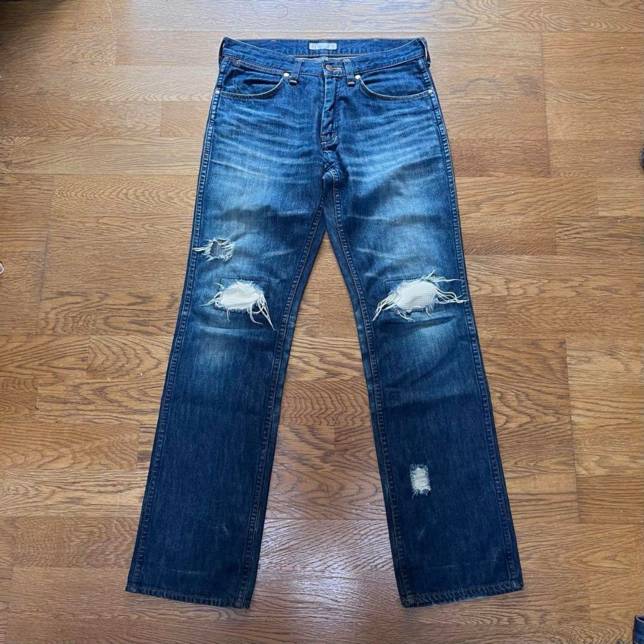 image of Number N Ine Number Nine 02Ss Grunge Denime in Blue, Men's (Size 29)