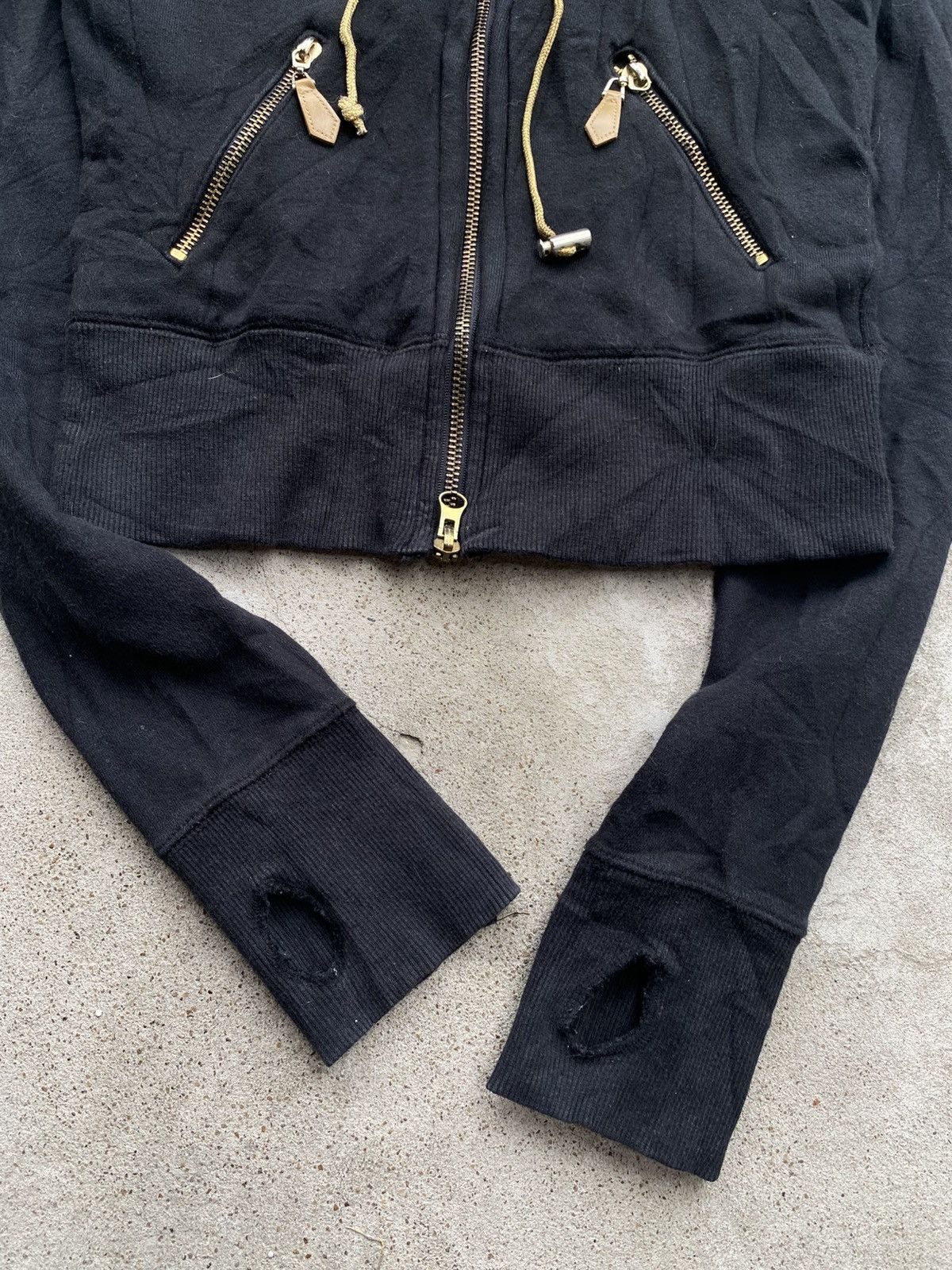 KMRii JAPANESE BRAND LIP SERVICE FUR BLACK HOODIES Size ONE SIZE - 4 Thumbnail
