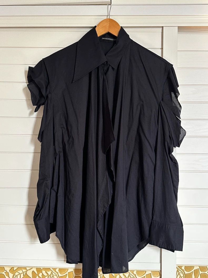 Yohji Yamamoto Yohji Yamamoto Yohji Yamamoto Irregular Cotton Shirt Size Size US S / EU 44-46 / 1 - 1 Thumbnail