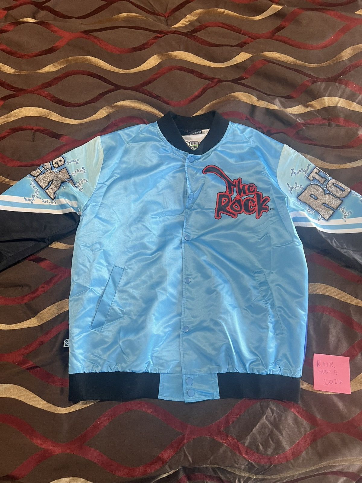 WWE Brand New! WWE The Rock OG Chalk Line Satin Jacket WWF Size US XL / EU 56 / 4 - 2 Thumbnail