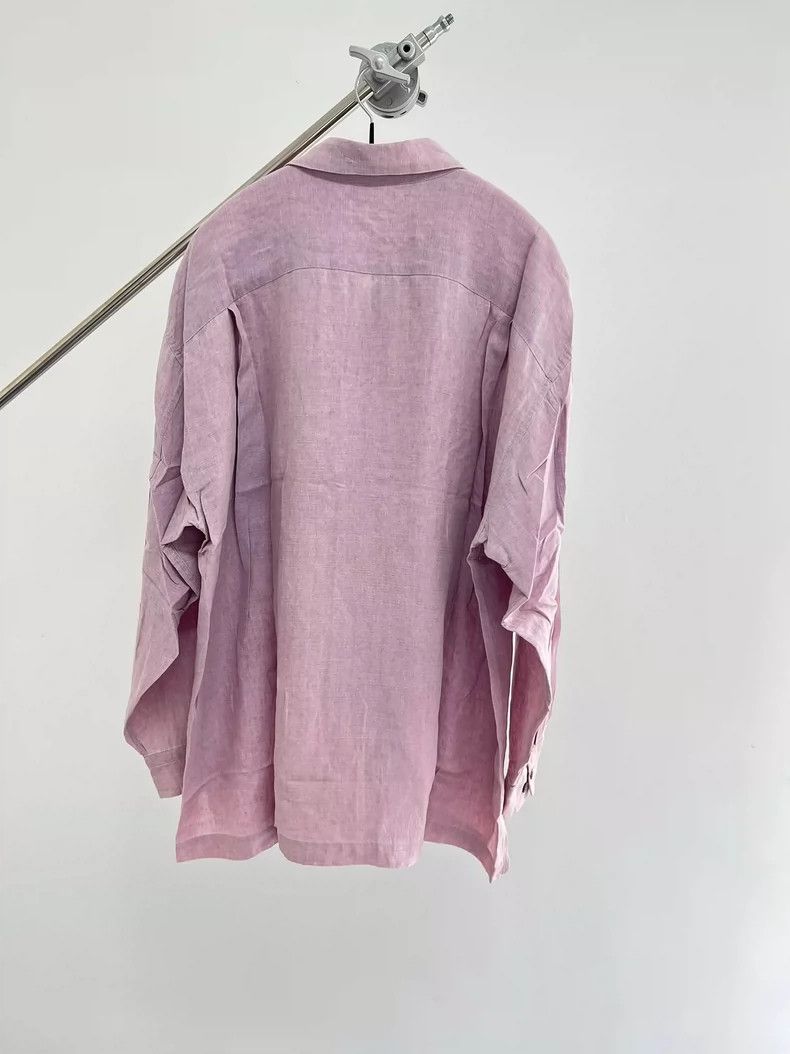 Issey Miyake issey miyake Pink purple silk linen silhouette shirt 2506-N Size US L / EU 52-54 / 3 - 6 Thumbnail
