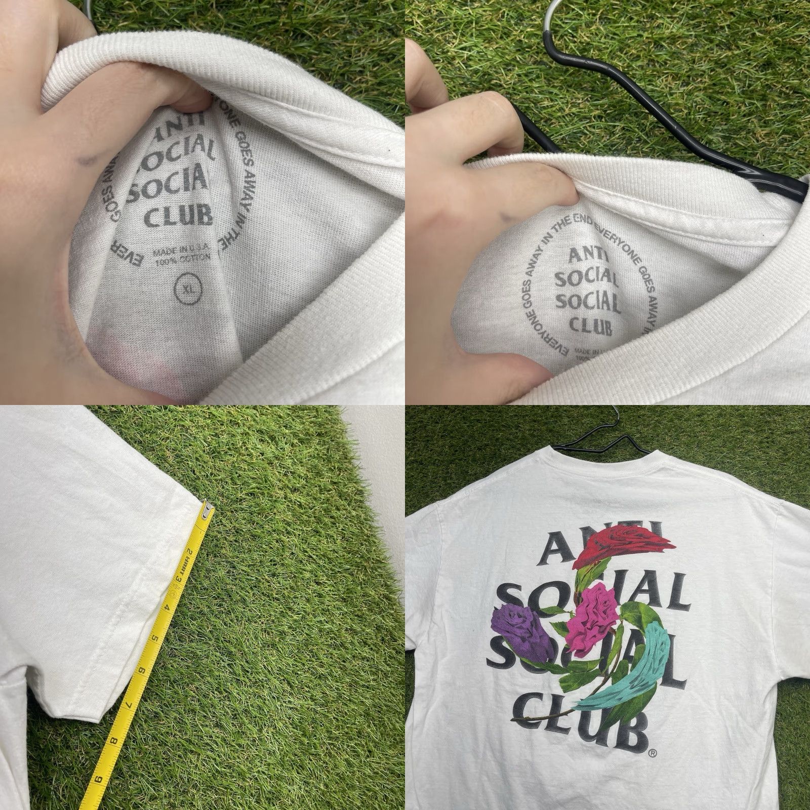 Anti Social Social Club Anti Social Social Club Shirt Mens XL Flowers Graphic Tee White Short Sleeve y2k Size US XL / EU 56 / 4 - 8 Thumbnail