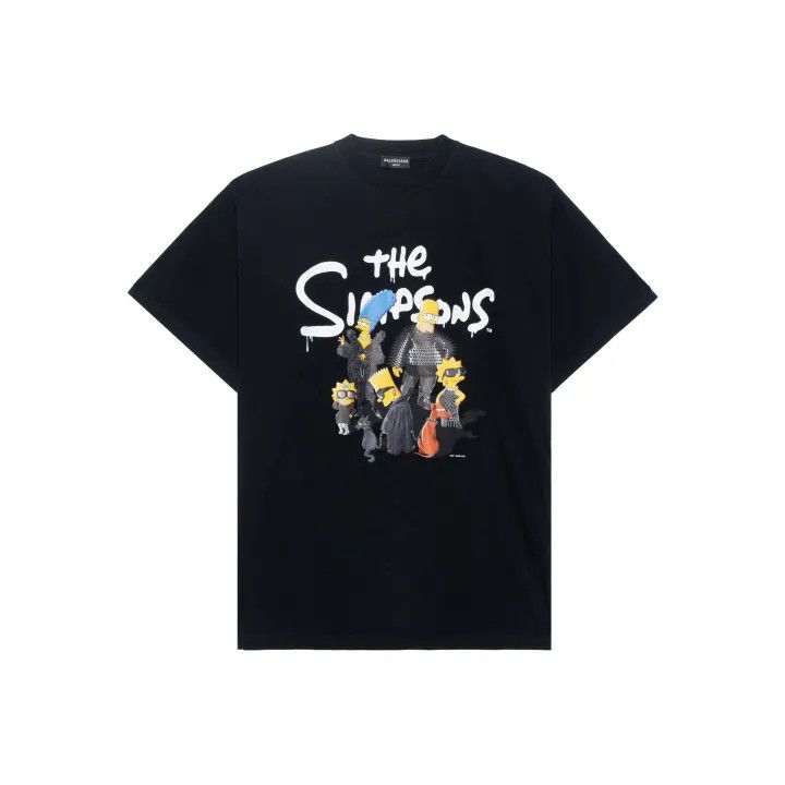 Balenciaga Balenciaga x The Simpsons Cartoon Print T-Shirt Size US L / EU 52-54 / 3 - 1 Thumbnail
