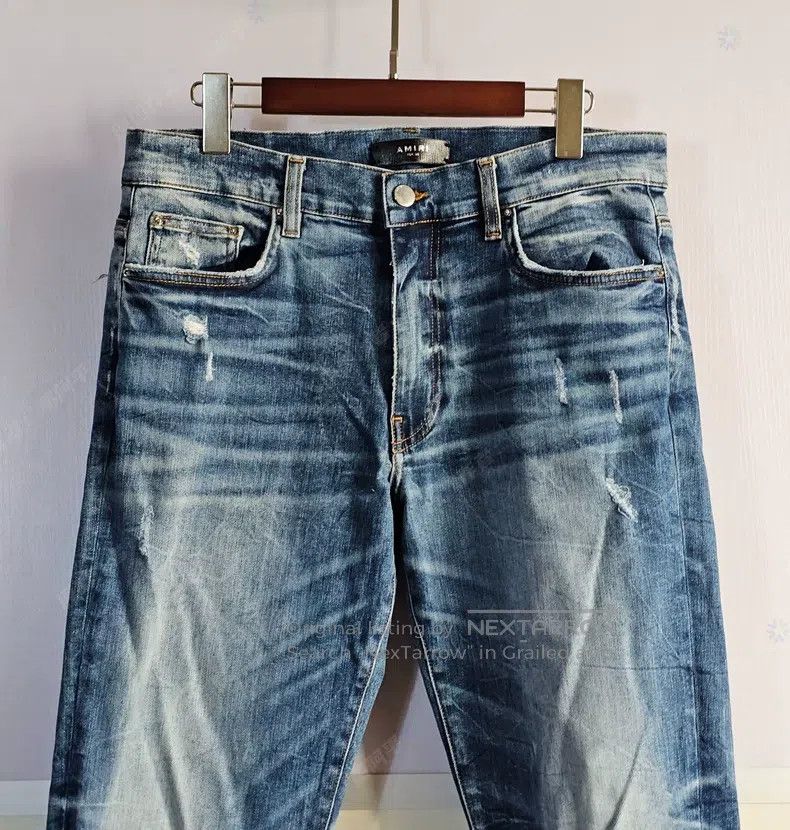 Amiri Amiri Washed Hole Denim Jeans Size US 33 - 2 Thumbnail