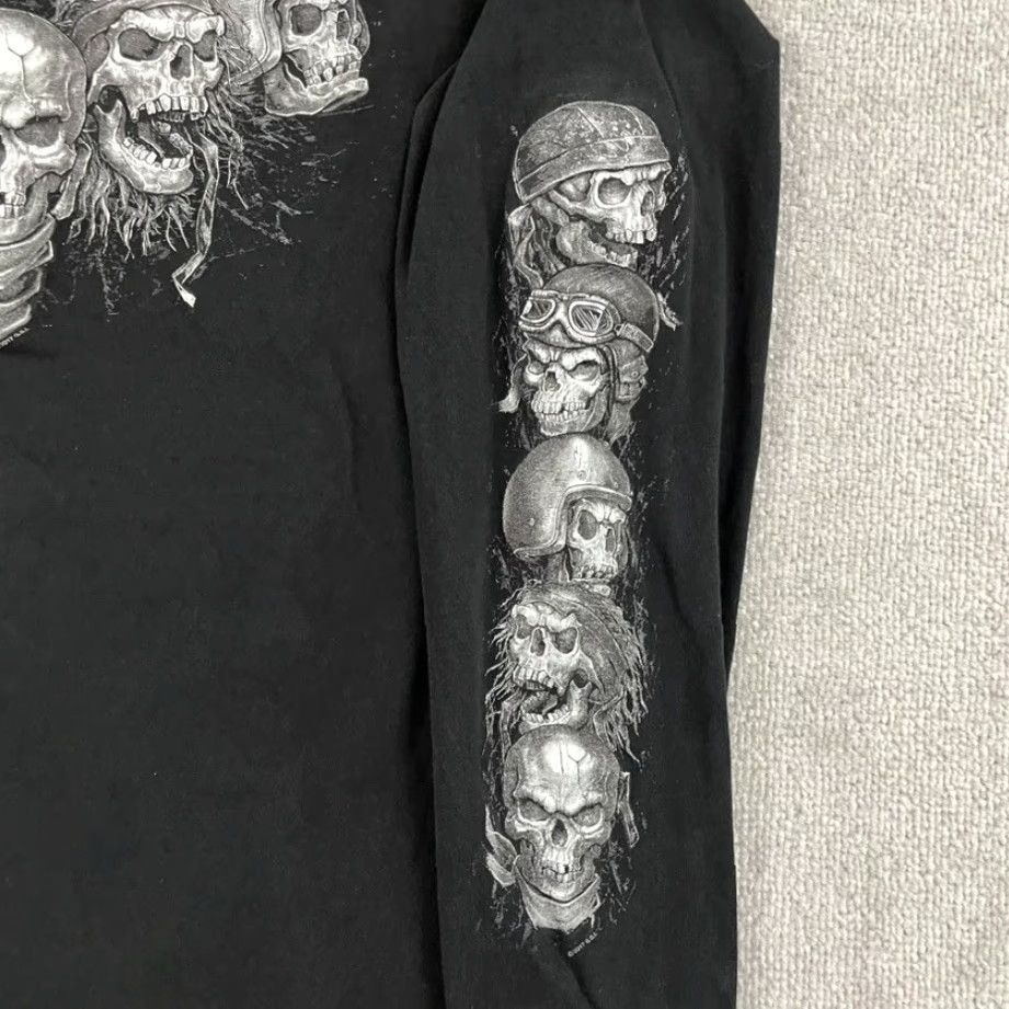 Vintage VINTAGE Hot Leathers Skull Skeleton Graphic T-Shirt Mens XL Black Grunge Punk Y2K Style Size US XL / EU 56 / 4 - 3 Thumbnail