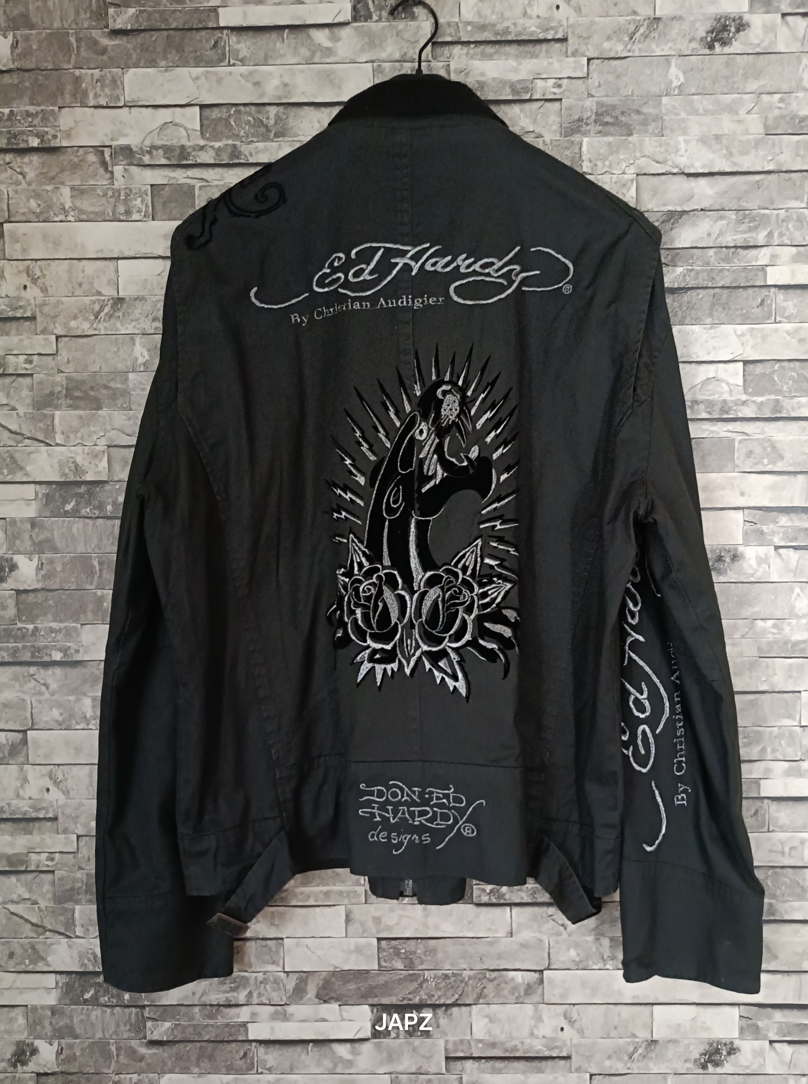 Ed Hardy Rare Ed Hardy by christian audigier puma moto jacketmoto Size US XL / EU 56 / 4 - 1 Thumbnail