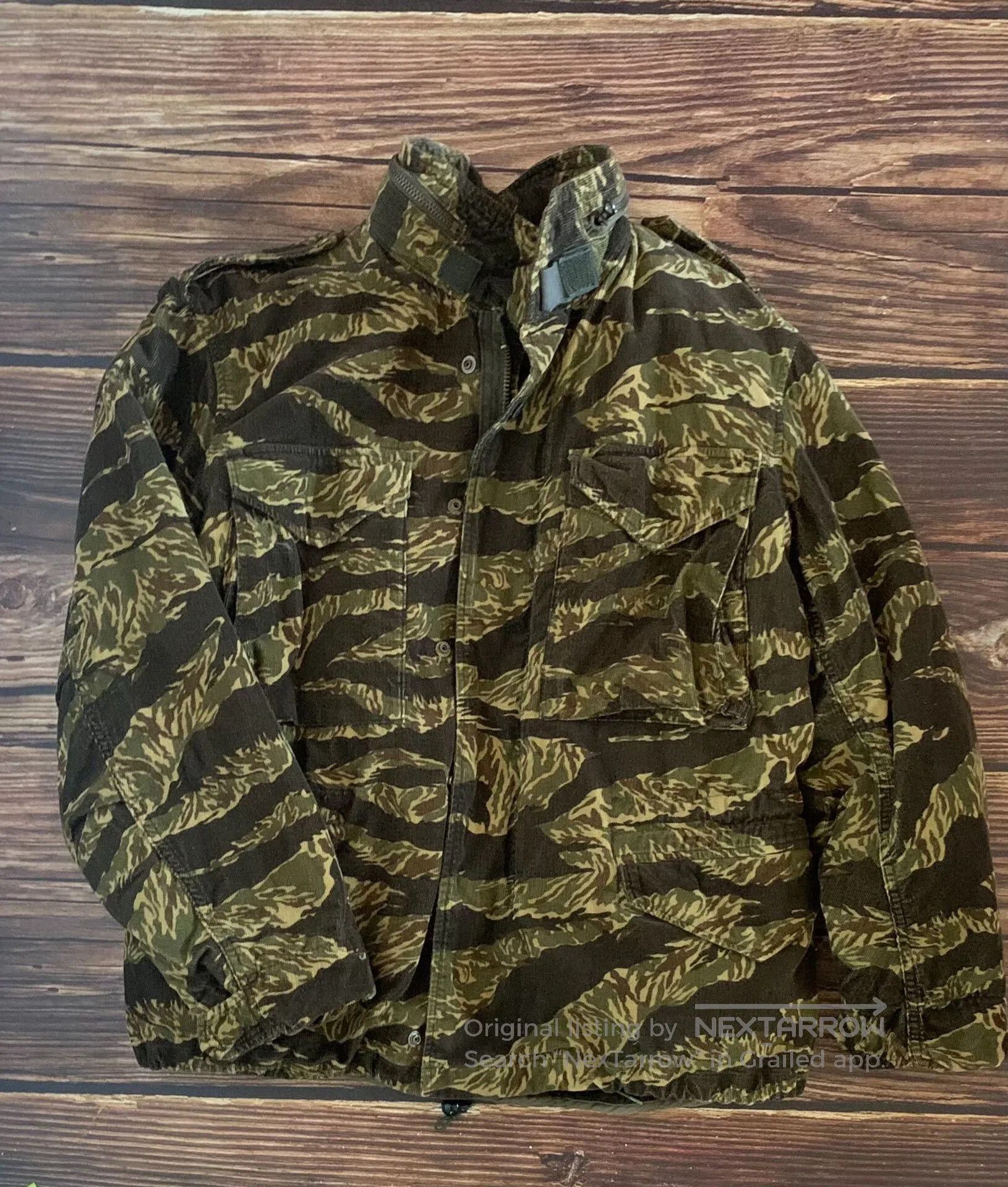 Tenderloin Tiger Stripe Cotton Jacket with Removable Liner. Size US S / EU 44-46 / 1 - 1 Thumbnail
