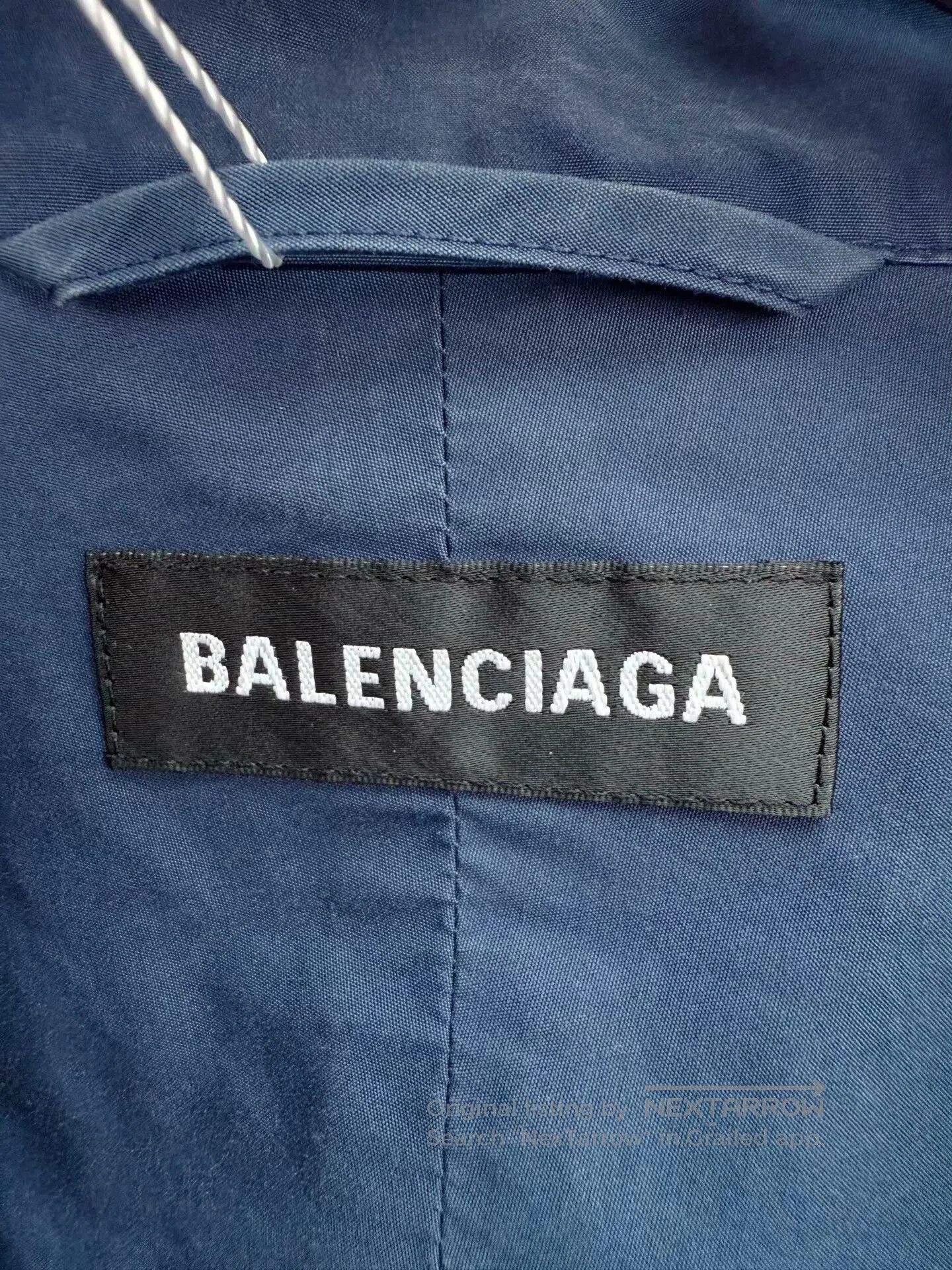 Balenciaga Balenciaga Blue White Windbreaker Jacket. Size US L / EU 52-54 / 3 - 3 Thumbnail