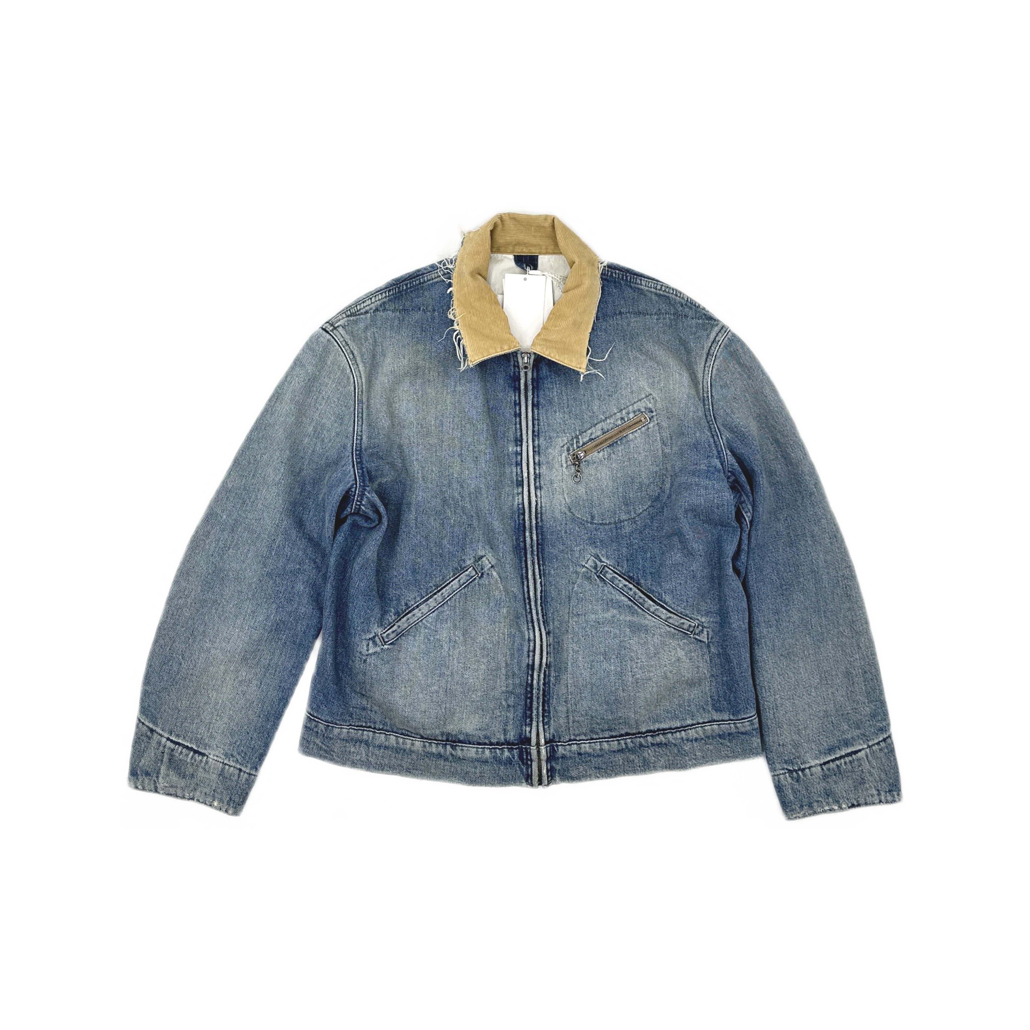 Maison Margiela Maison Margiela Corduroy Collar Denim Jacket Size S Size US S / EU 44-46 / 1 - 1 Thumbnail