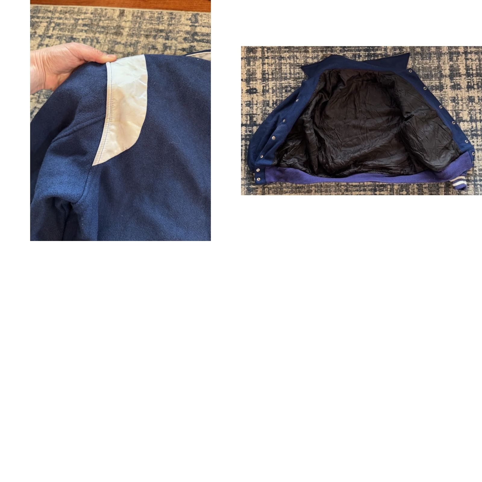 Vintage VINTAGE Attleboro Blue Bombardiers Football Varsity Jacket L Massachusetts 1940s Wool 100% Blue Letterman Long Sleeve Casual Men’s Chargers? Size US L / EU 52-54 / 3 - 8 Thumbnail