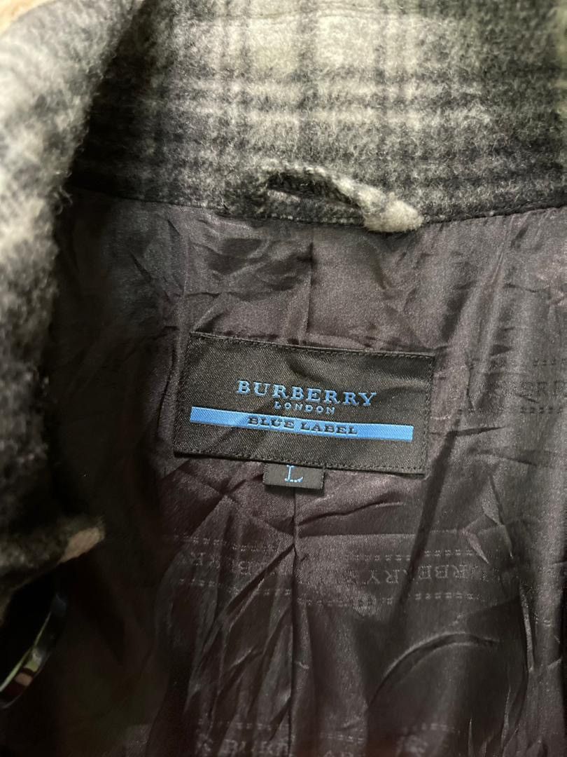 Burberry Burberry London Blue Label Plaid Wool Blend Jacket Size US L / EU 52-54 / 3 - 3 Thumbnail