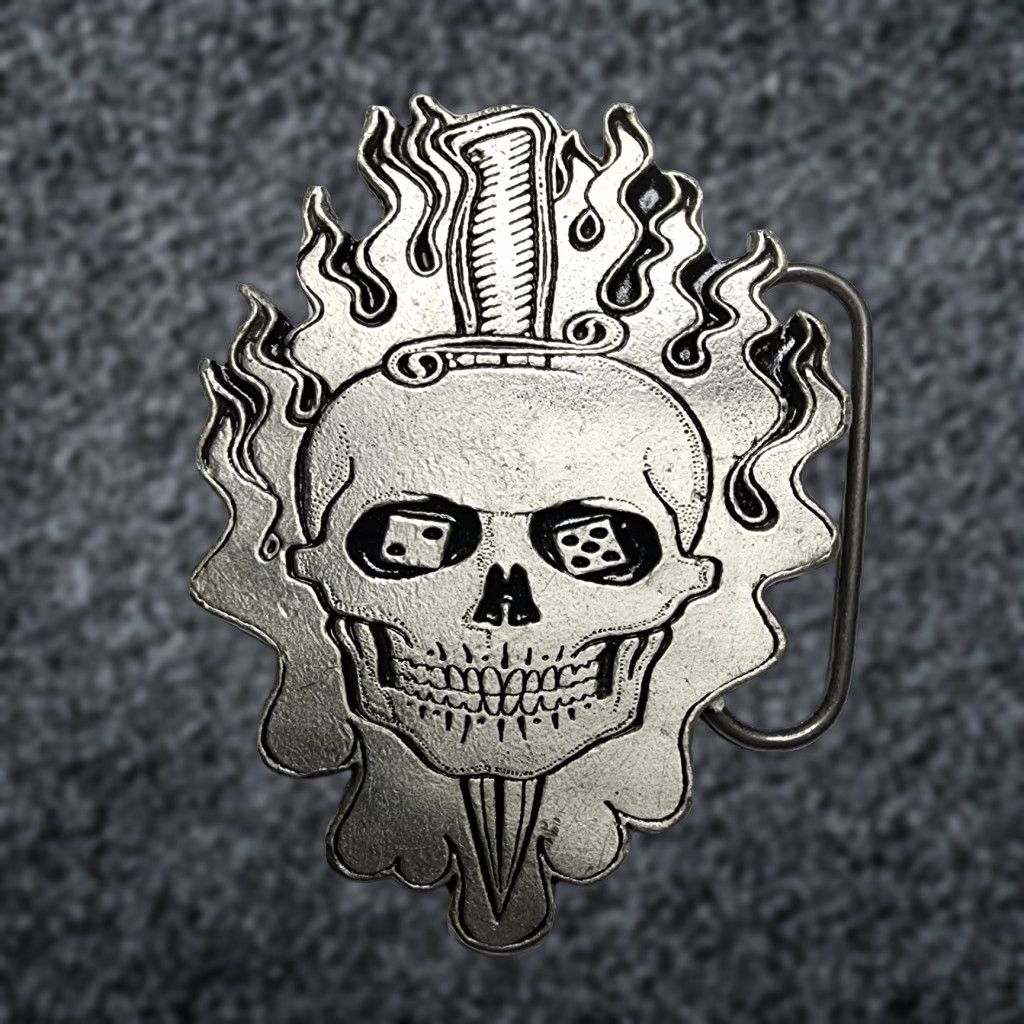 Oakley × Vintage Vintage y2k Oakley Skull Belt Silver Black | Grailed