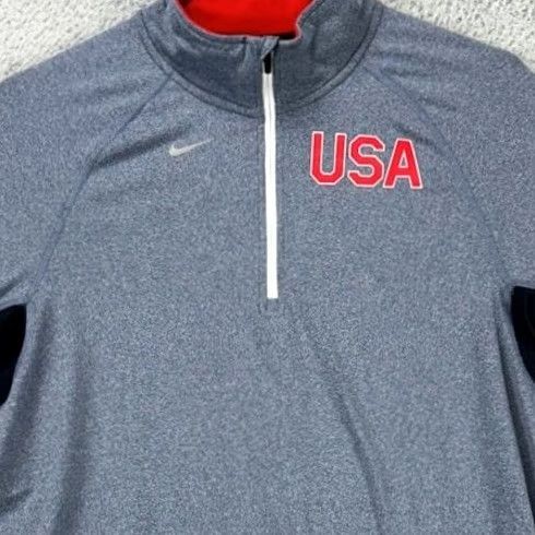 Nike Nike Running Shirt Mens Small Dri-Fit Grey Element USA Pullover Swoosh Athletic Shirt Size US S / EU 44-46 / 1 - 2 Thumbnail