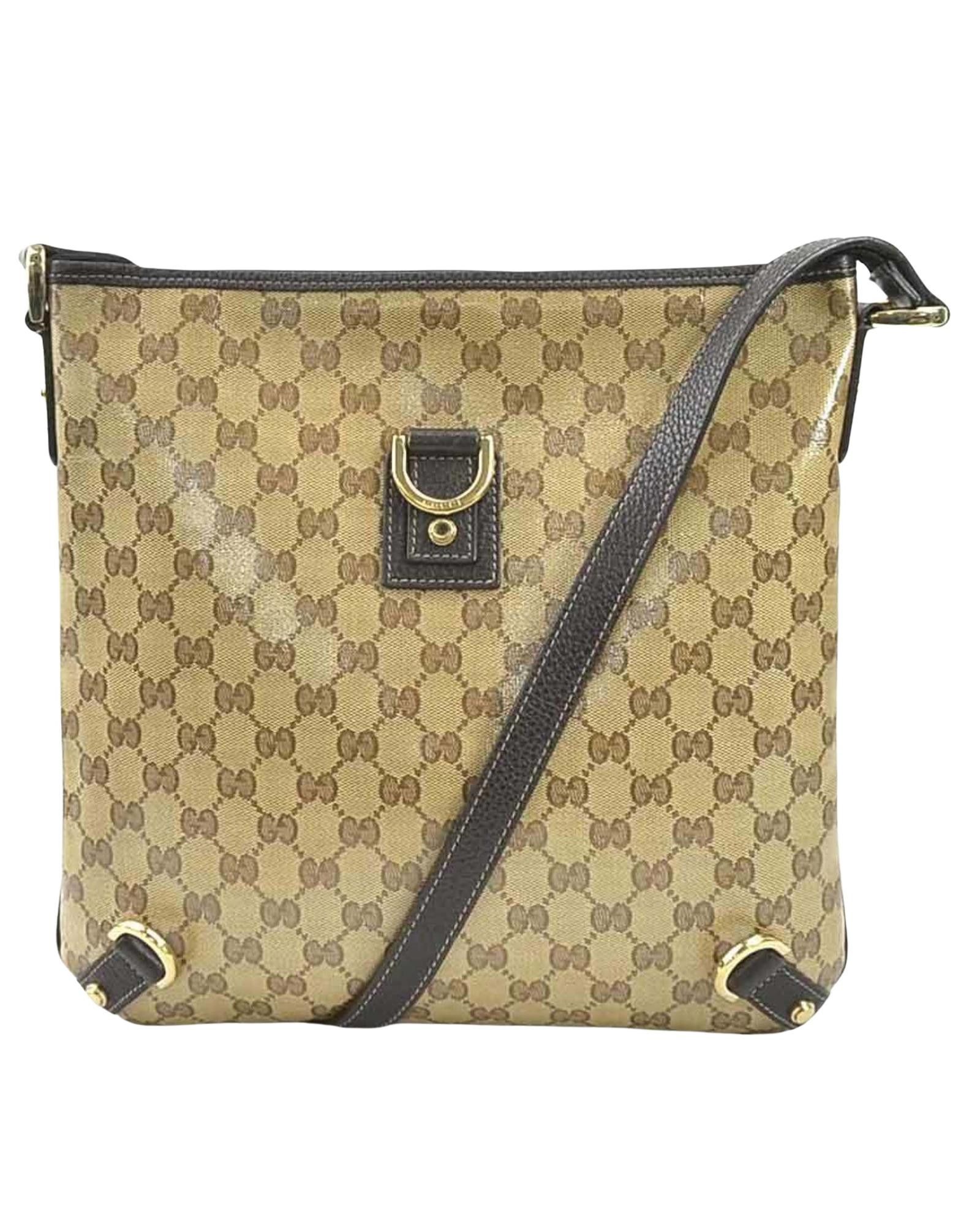image of Gucci Canvas Brown Bag With Practical Elegance, Women's