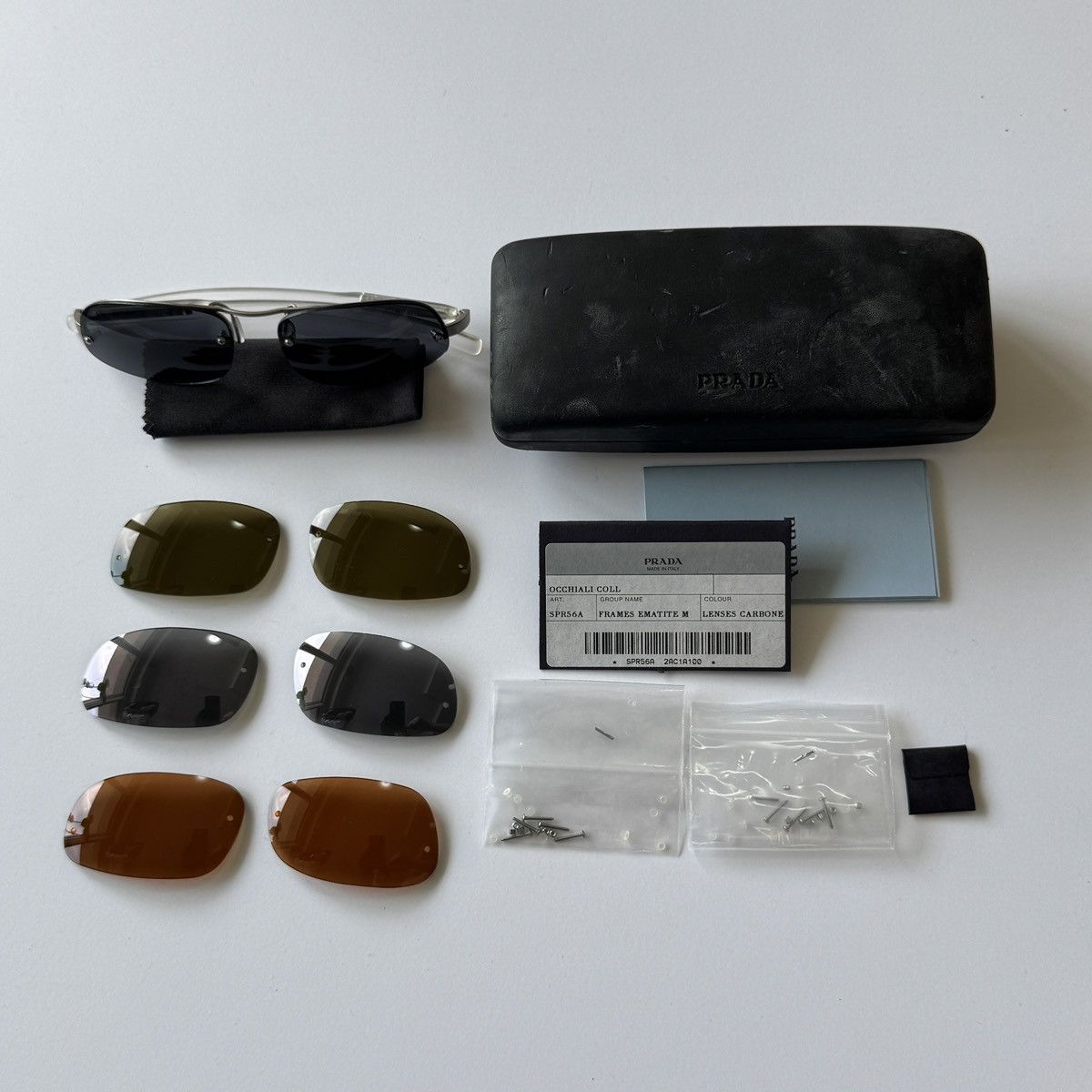 Prada NOS Vintage Prada Sunglasses - Full Set y2k 00s Unisex Size ONE SIZE - 1 Thumbnail