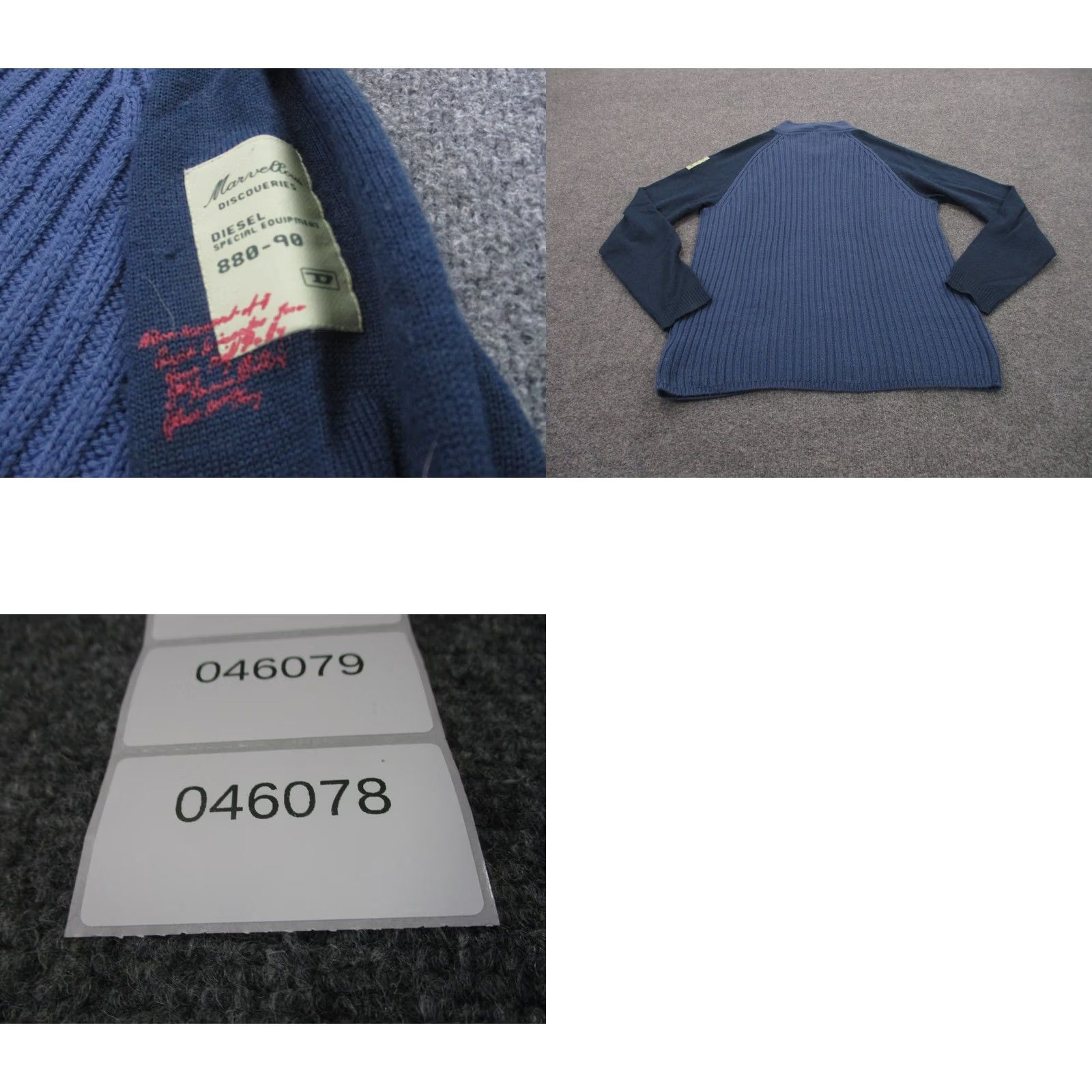 Diesel VINTAGE Diesel Sweater Mens XL Blue Wool Acrylic Pullover Ribbed Casual Knit Logo Brand Diesel Mens XL Blue Pullover Sweater Size US XL / EU 56 / 4 - 8 Thumbnail