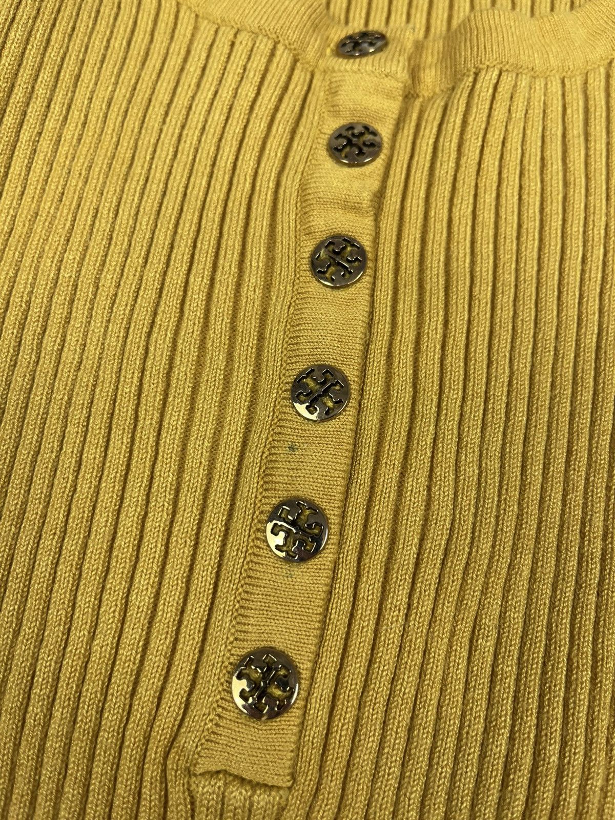 Tory Burch Tory Burch Ribbed Henley Wool Top Light Sweater size M Size M / US 6-8 / IT 42-44 - 5 Thumbnail