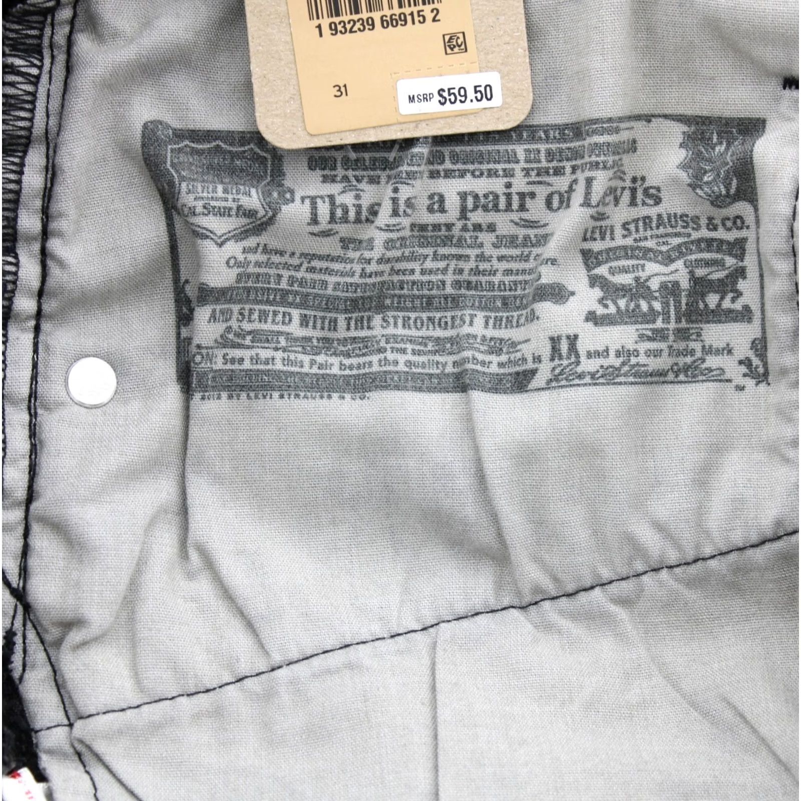 Levi's Levi's 501 Shorts Women High-Rise Cut-Off Denim Black 31 Short Slim 5-Pocket Button Front Distressed 2" Inseam Vintage No Mens Womens Size 24" / US 00 / IT 34 - 6 Thumbnail
