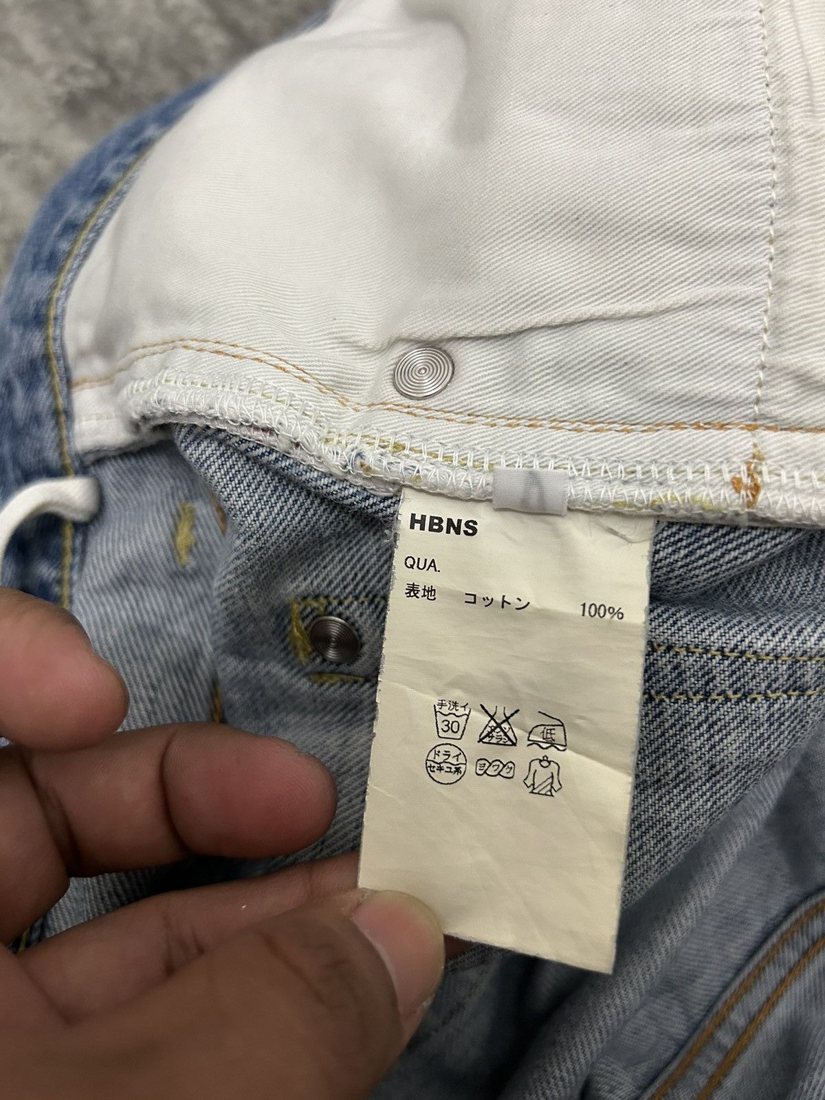 Japanese Brand HBNS Japan Selvedge Distressed Jeans Size US 34 / EU 50 - 14 Thumbnail