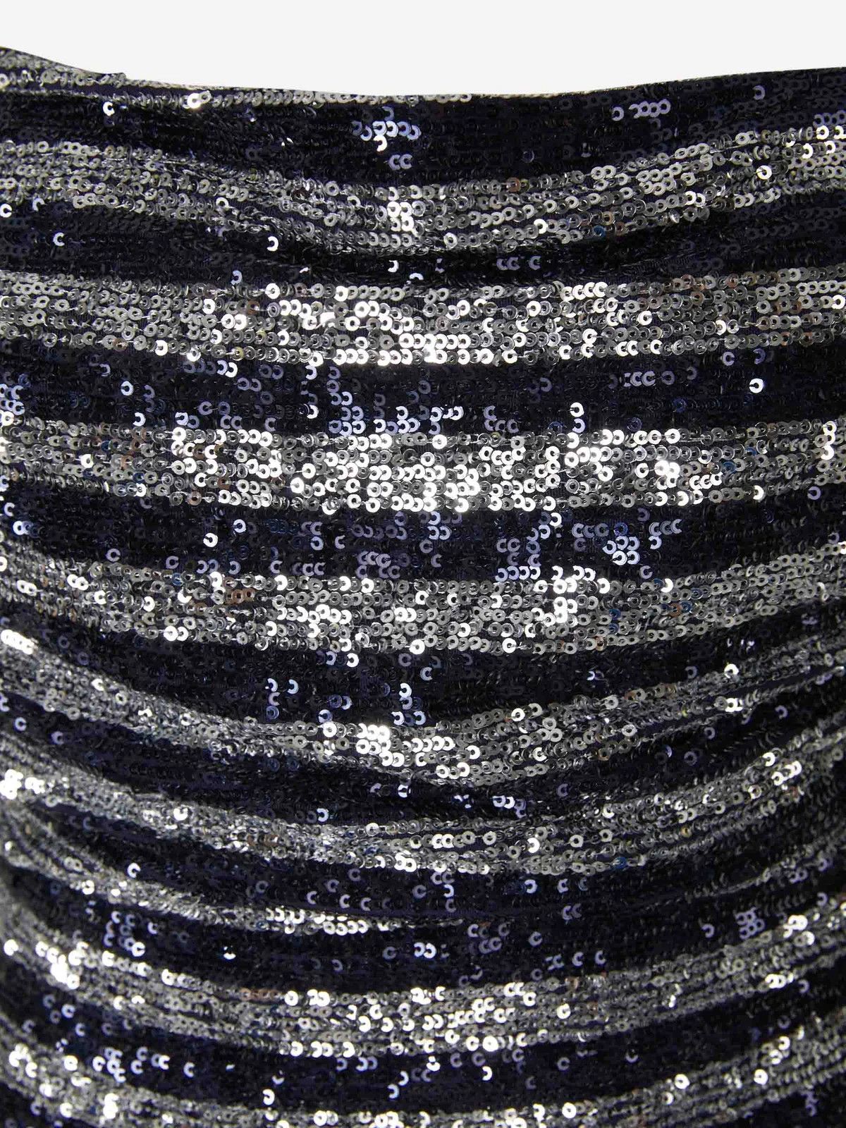 Balmain o1y0525 Mini Dress in Silver/Black Size S / US 4 / IT 40 - 3 Thumbnail