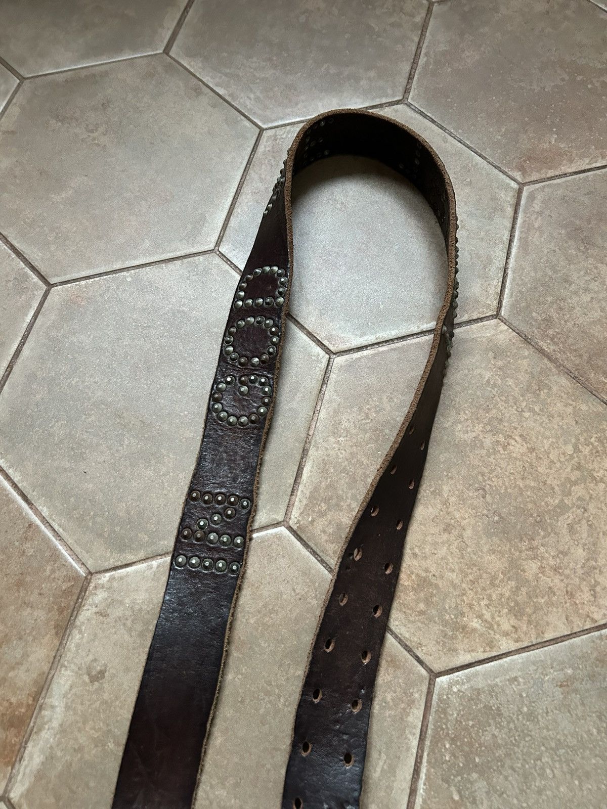 Allsaints Allsaints Leather Belt Brown Big Logo jesus rocks Size ONE SIZE - 3 Thumbnail