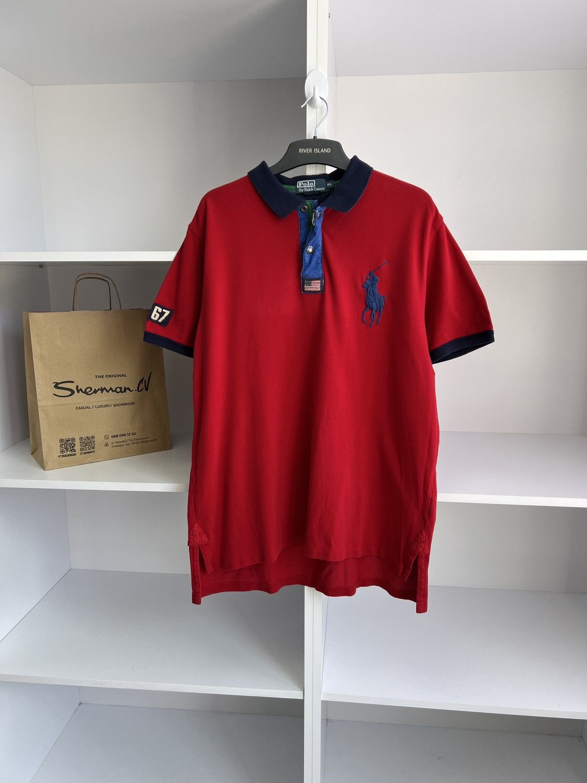 Polo Ralph Lauren × Vintage Vintage Polo Ralph Lauren Chief Keef style polo T-Shirt Size US XL / EU 56 / 4 - 4 Thumbnail