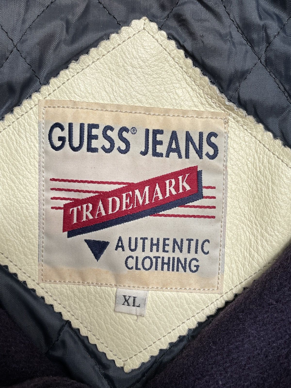 Guess Vintage Brand Guess Leather Varsity Jacket Made in Usa 1990s Size US XL / EU 56 / 4 - 14 Thumbnail