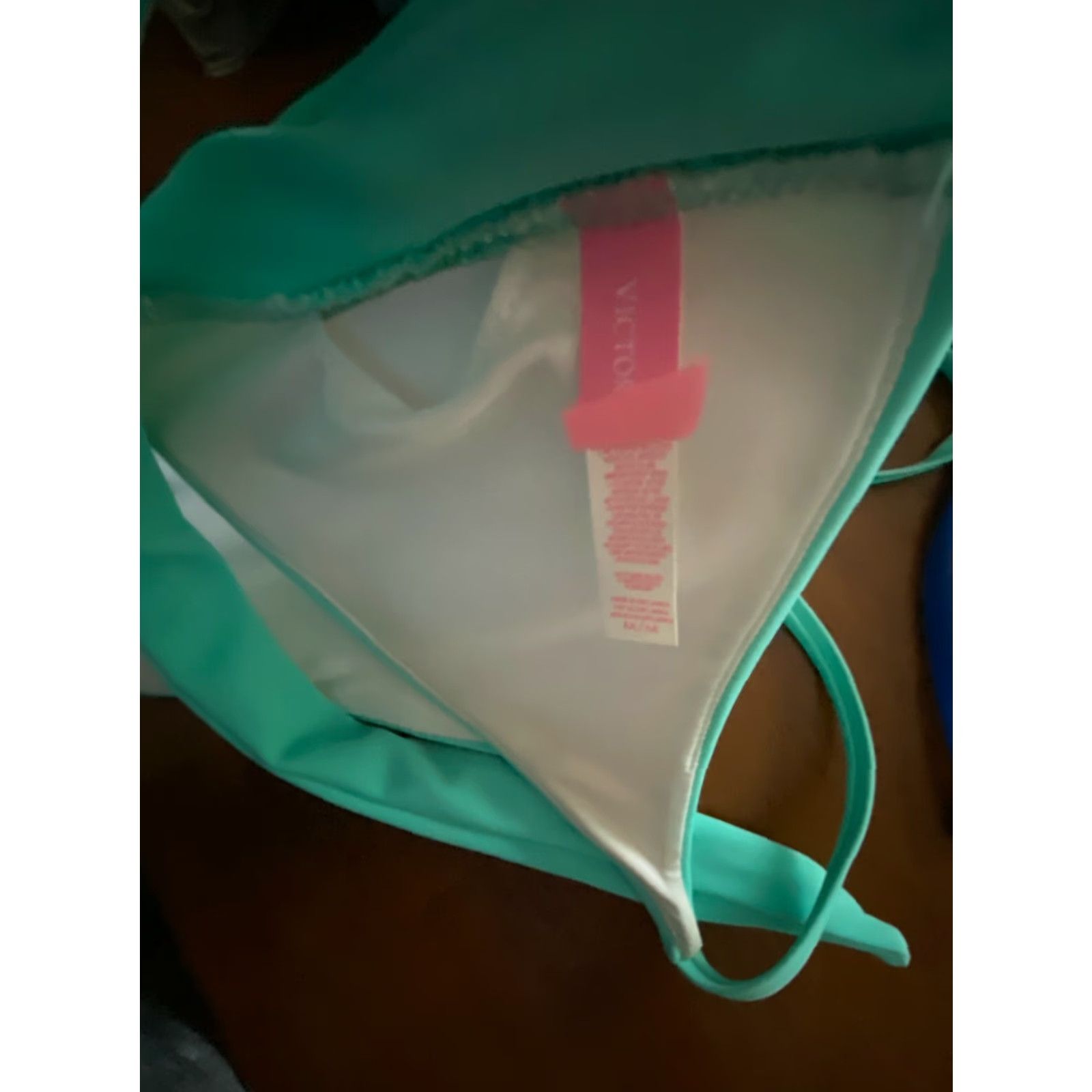 Victoria's Secret Victoria's Secret Bikini Top Women M Teal Solid Swim Beach 90s? Size M / US 6-8 / IT 42-44 - 3 Thumbnail