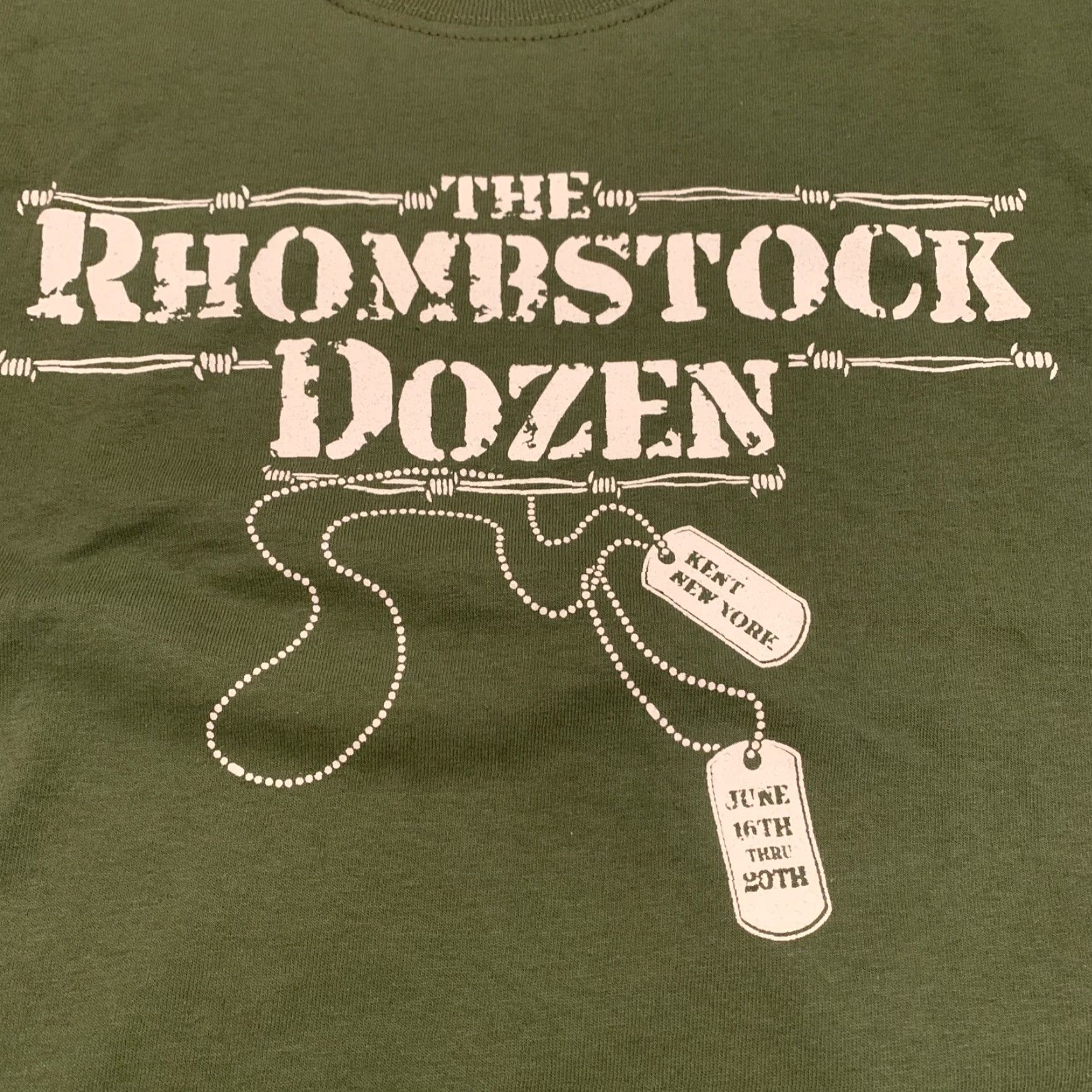 Vintage RARE The Rhombstock Dozen T-Shirt Kent New York Green XL Mens Size US XL / EU 56 / 4 - 2 Thumbnail