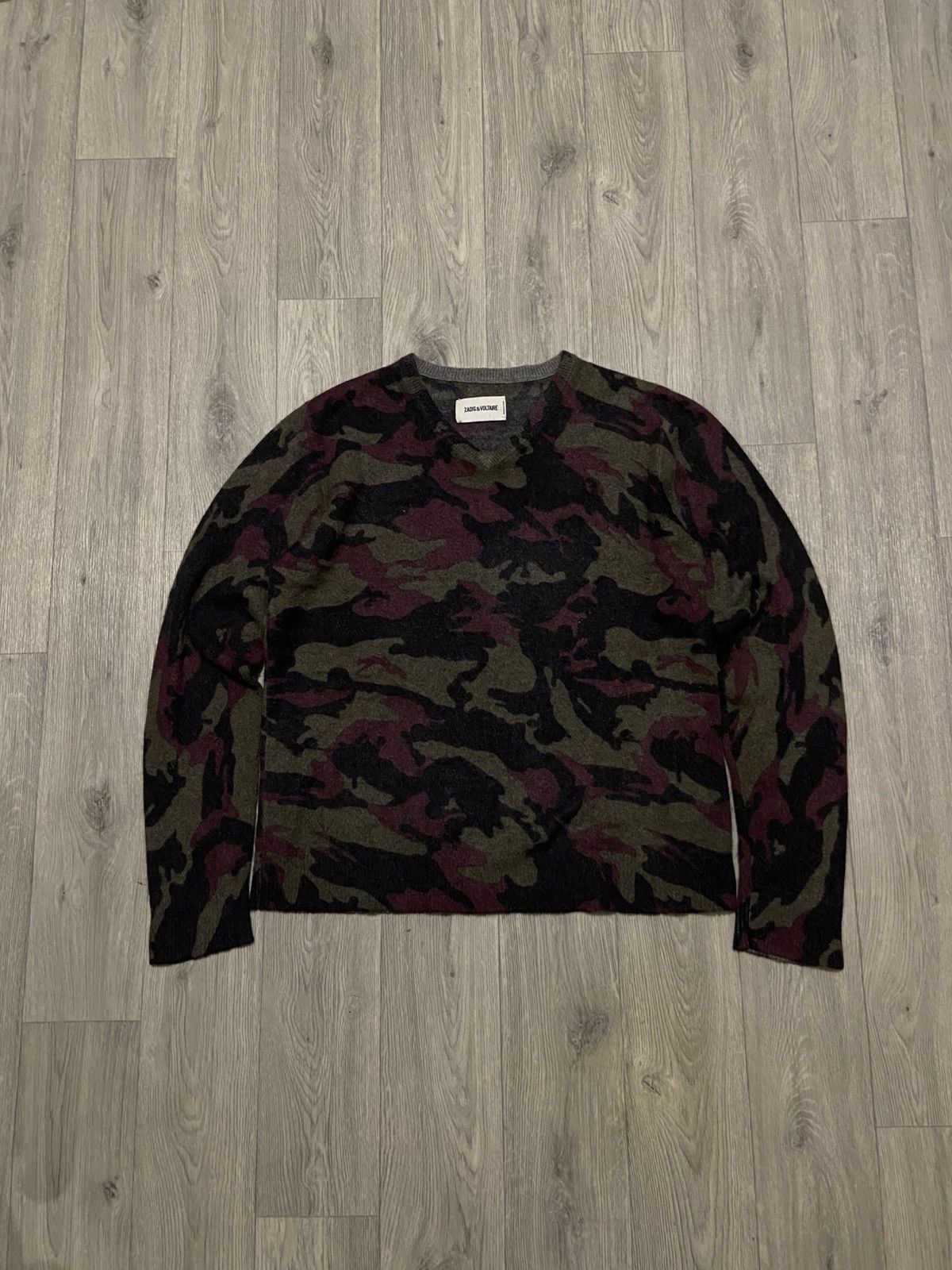 Zadig & Voltaire Zadig Voltaire V Neck Cashemere Camo Pullover Women’s Size M Size M / US 6-8 / IT 42-44 - 1 Thumbnail