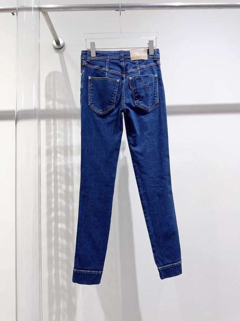 Louis Vuitton High Waist Denim Jeans with Leather Tag-2506 Size 35" - 2 Thumbnail