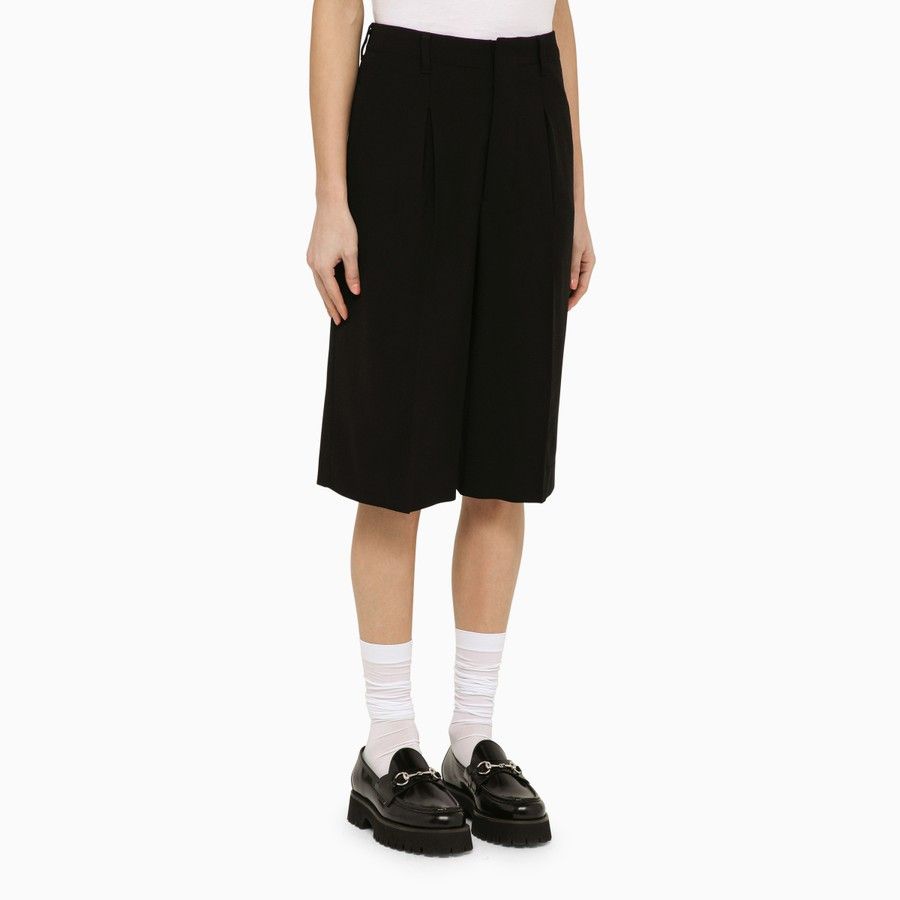 AMI o1d2blof0724 Wool Shorts in Black Size 26" / US 2 / IT 38 - 3 Thumbnail