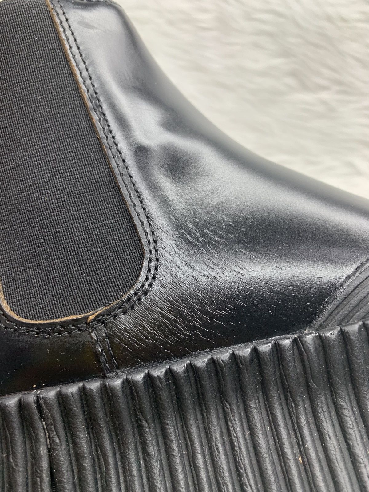 Jil Sander Jil Sander Ribbed Sole Leather Chelsea Boots Size US 5 / IT 35 - 10 Thumbnail