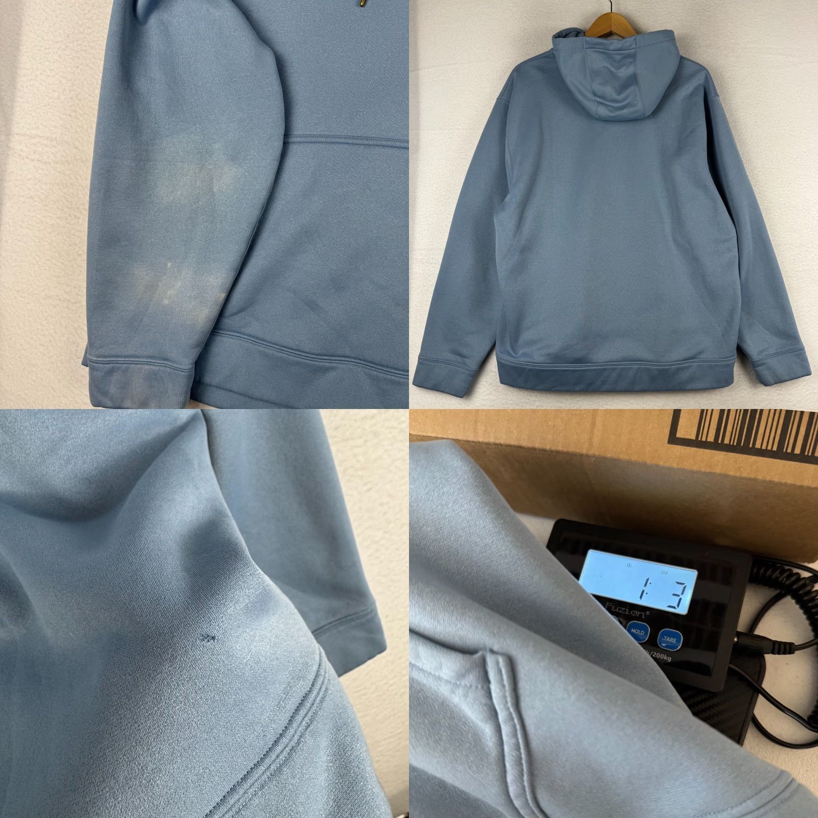 Under Armour Under Armour Mens L Athletic Hoodie Jacket - Blue Fleece Polyester Pullover Casual Activewear Running & Jogging Jacket Size US L / EU 52-54 / 3 - 8 Thumbnail