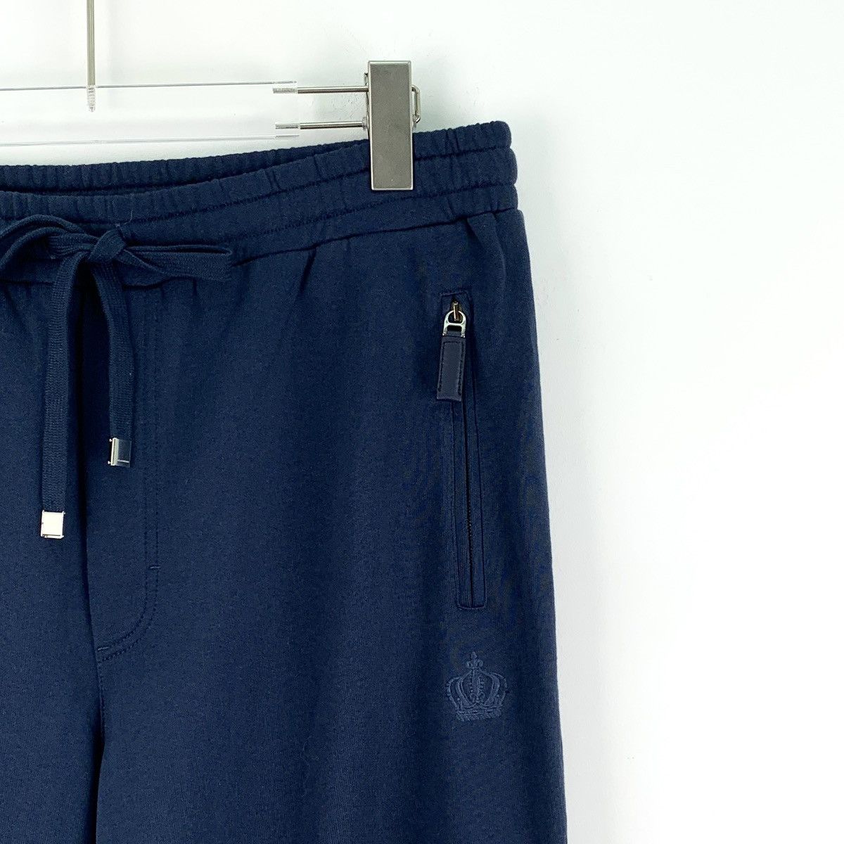 Dolce & Gabbana Dolce Gabbana Dark Blue Crown Embroidered Casual Pants K26WX Size US 36 / EU 52 - 3 Thumbnail